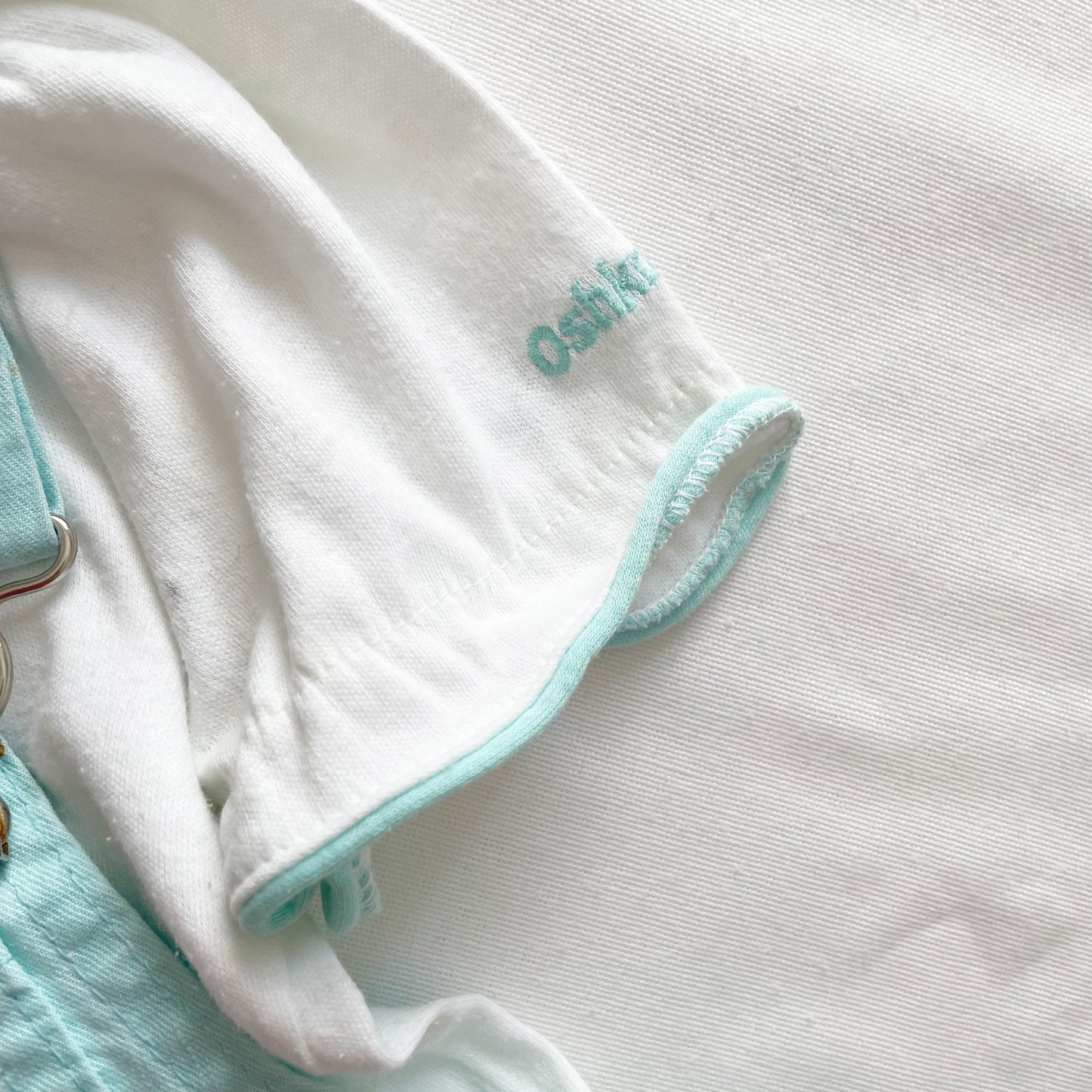 OshKosh Mint Blue Classic Cut Overalls Set