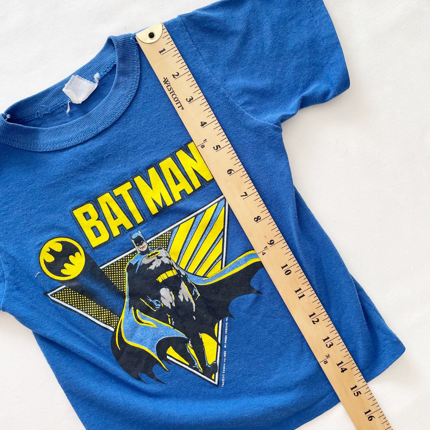 Vintage 1989 Batman Kids Graphic Tee - Yellow Clover Vintage Kids Clothes