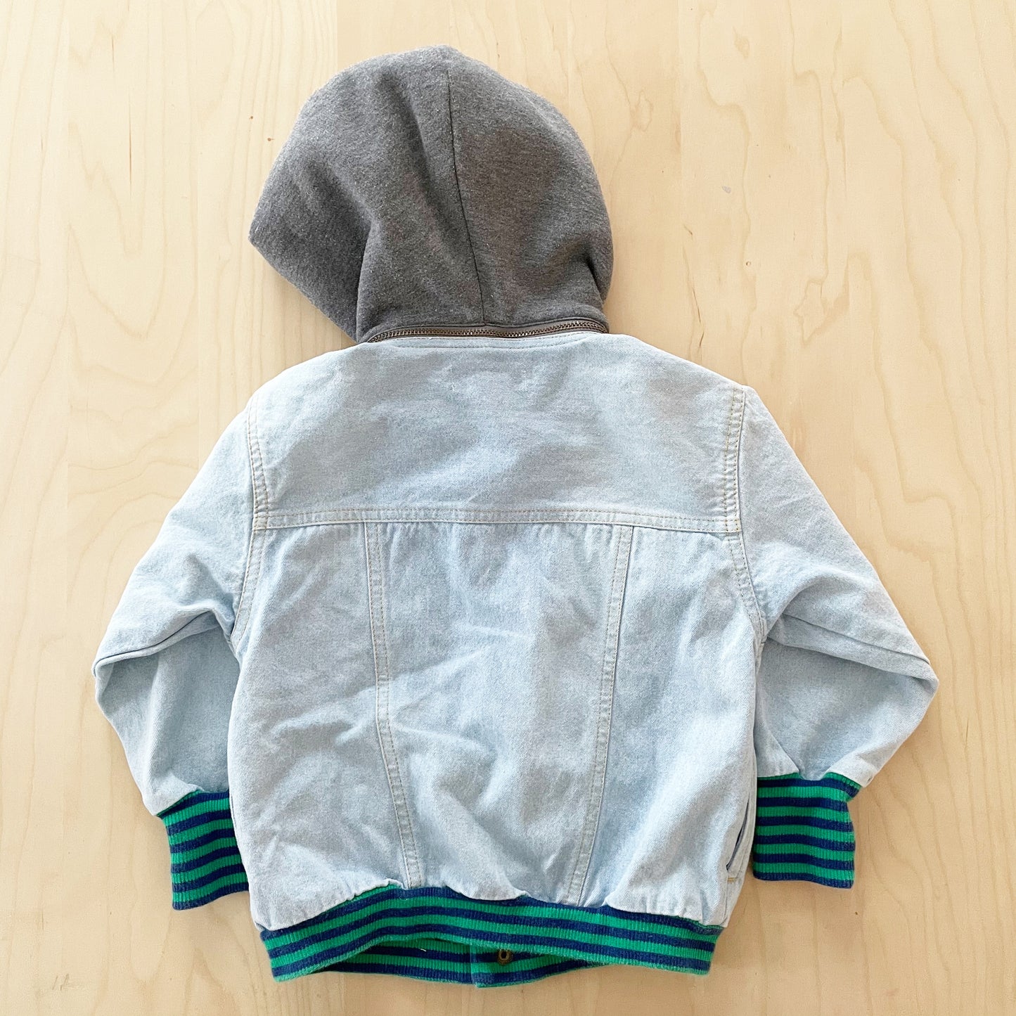 Gymboree Light Wash Denim Hooded Jacket - Yellow Clover Vintage Kids Clothes