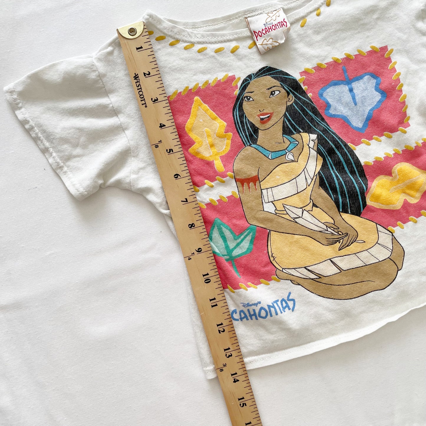 Pocahontas Cropped Tee - Yellow Clover Vintage Kids Clothes