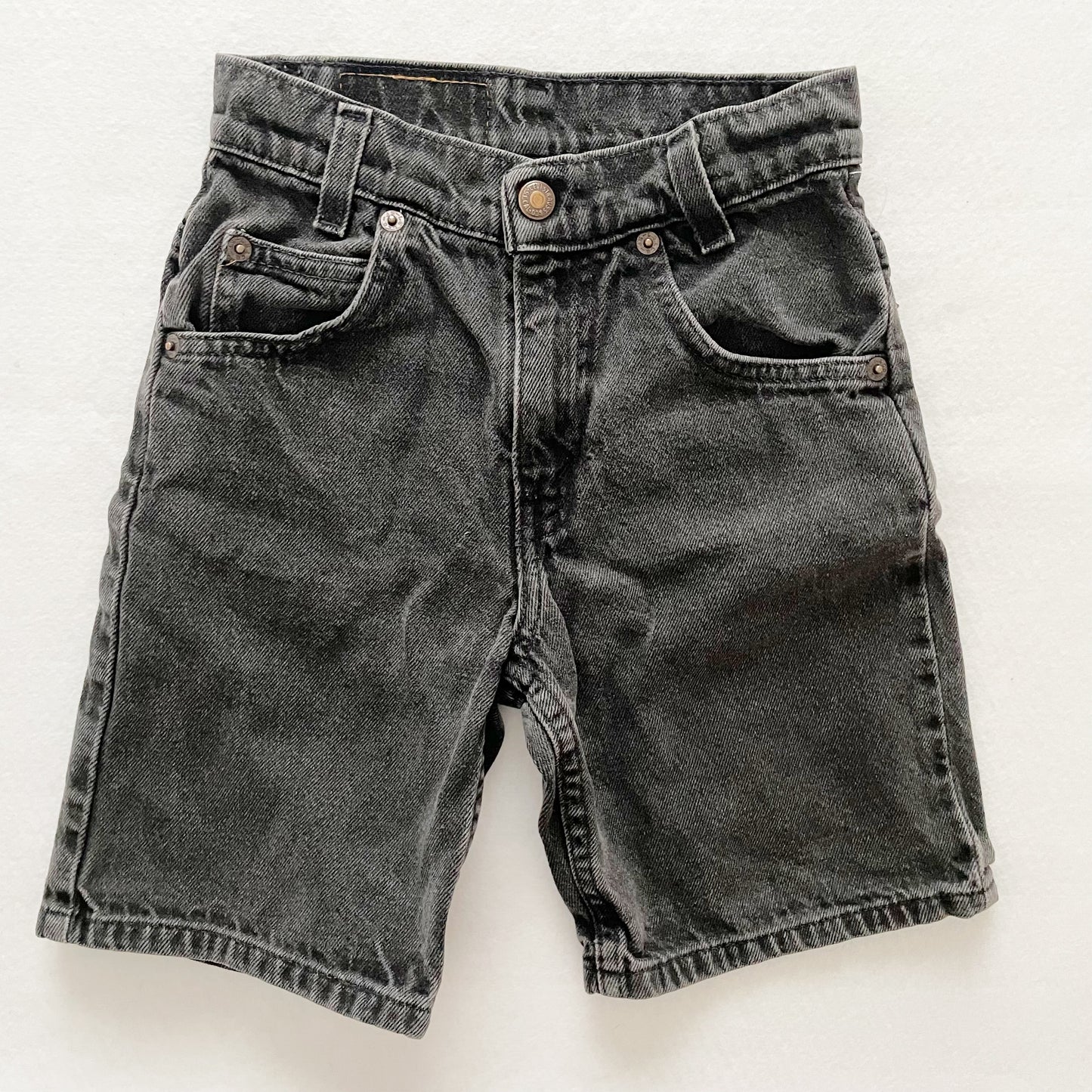 Vintage Levi’s Black Wash Orange Tab Kids Shorts