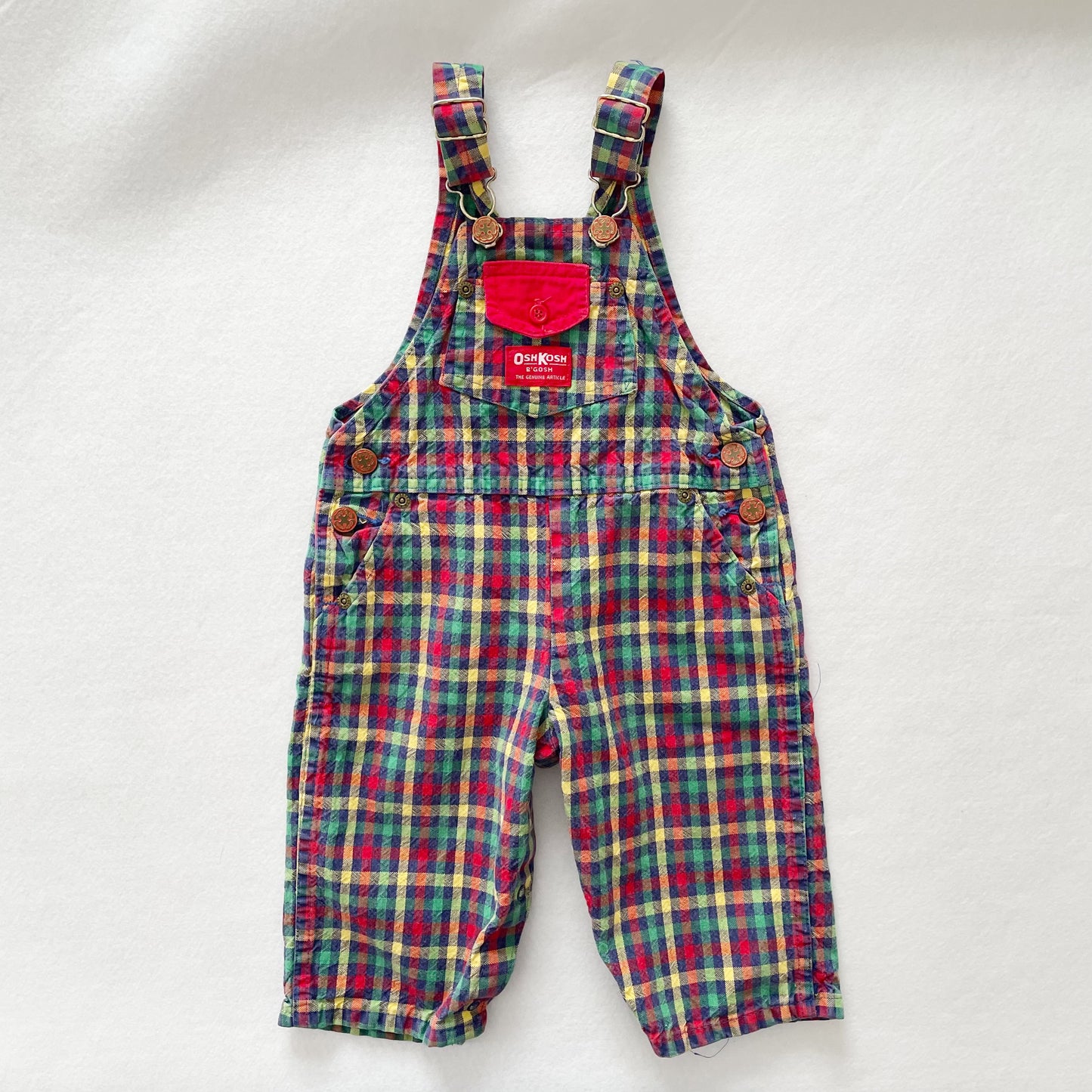 OshKosh Primary Colors Gingham Overalls