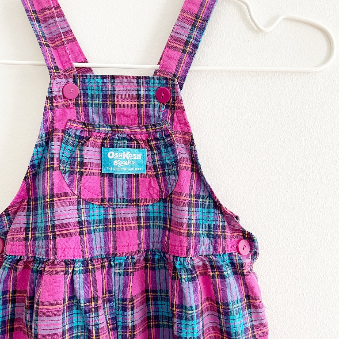 OshKosh Plaid Cotton Overalls