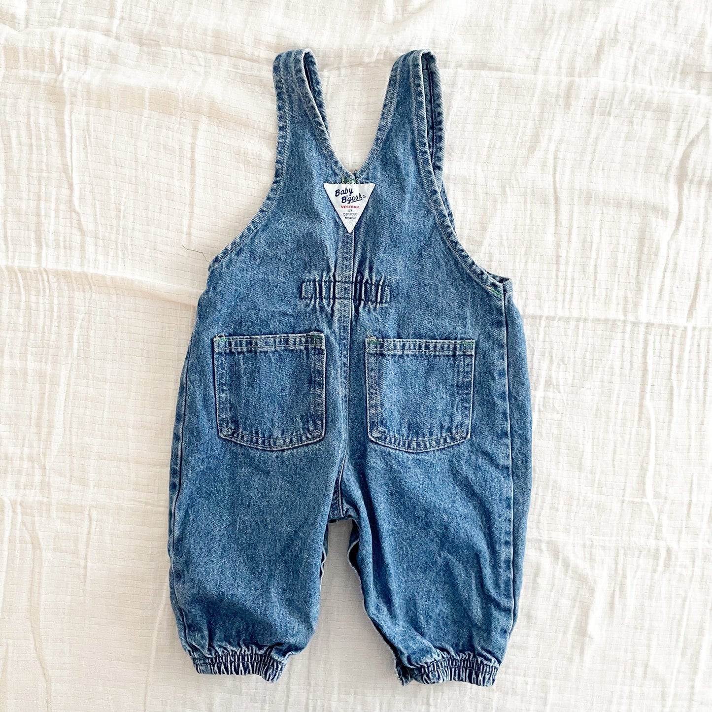 Baby B’gosh Denim Bubble Overalls - Yellow Clover Vintage Kids Clothes