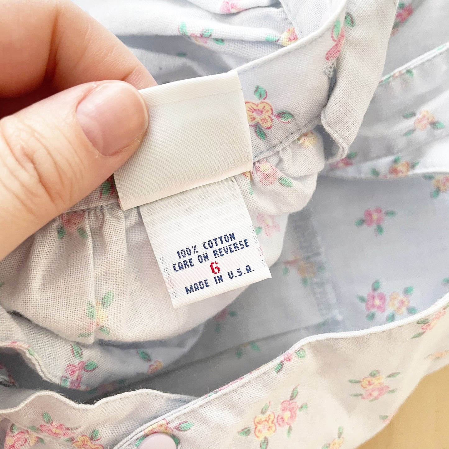 Vintage OshKosh Dainty Floral Dress - Yellow Clover Vintage Kids Clothes