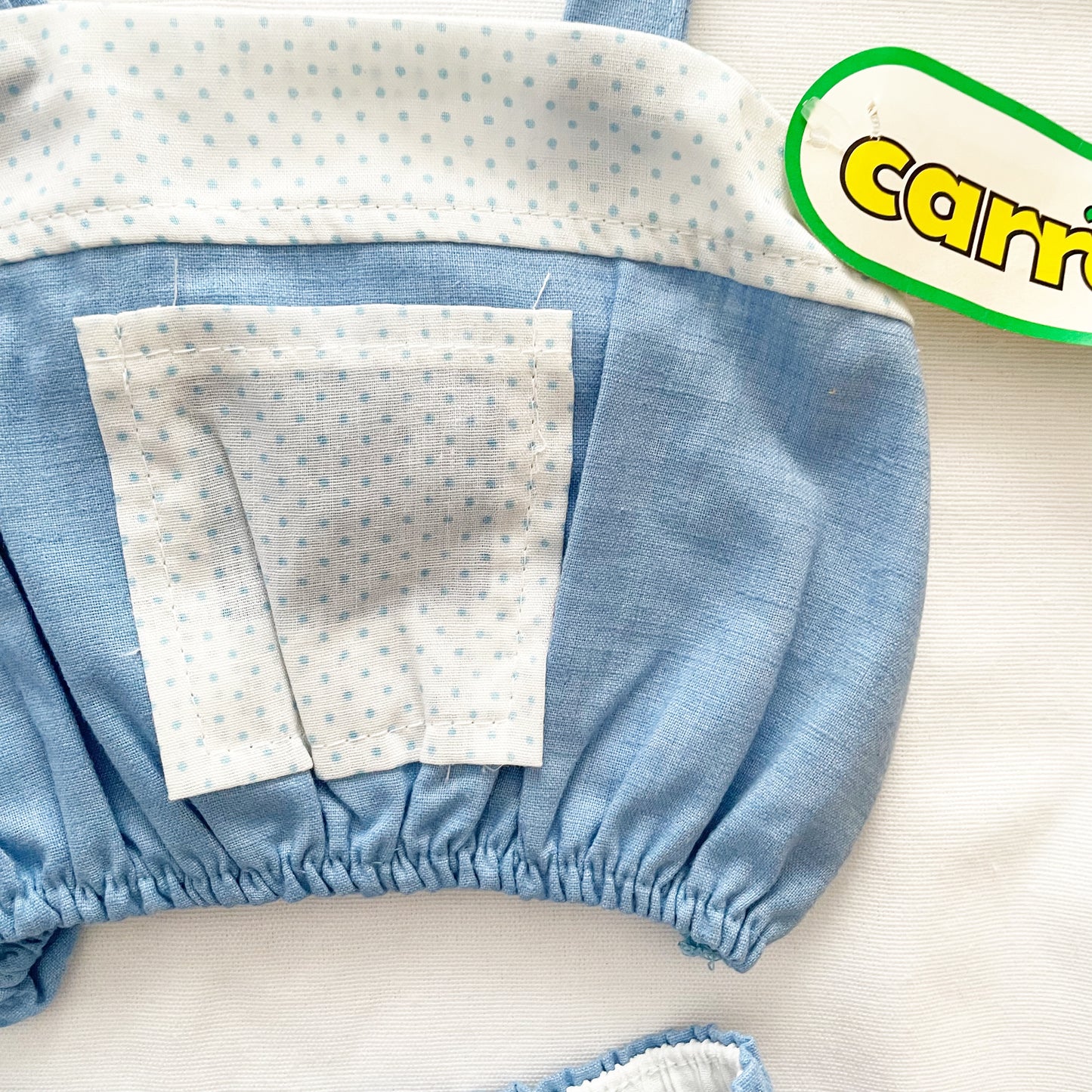 Cropped Blue Tank Set • 2T - Yellow Clover Vintage Kids Clothes