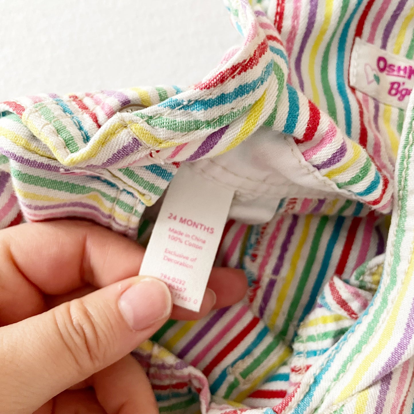 OshKosh Rainbow Striped Shortalls