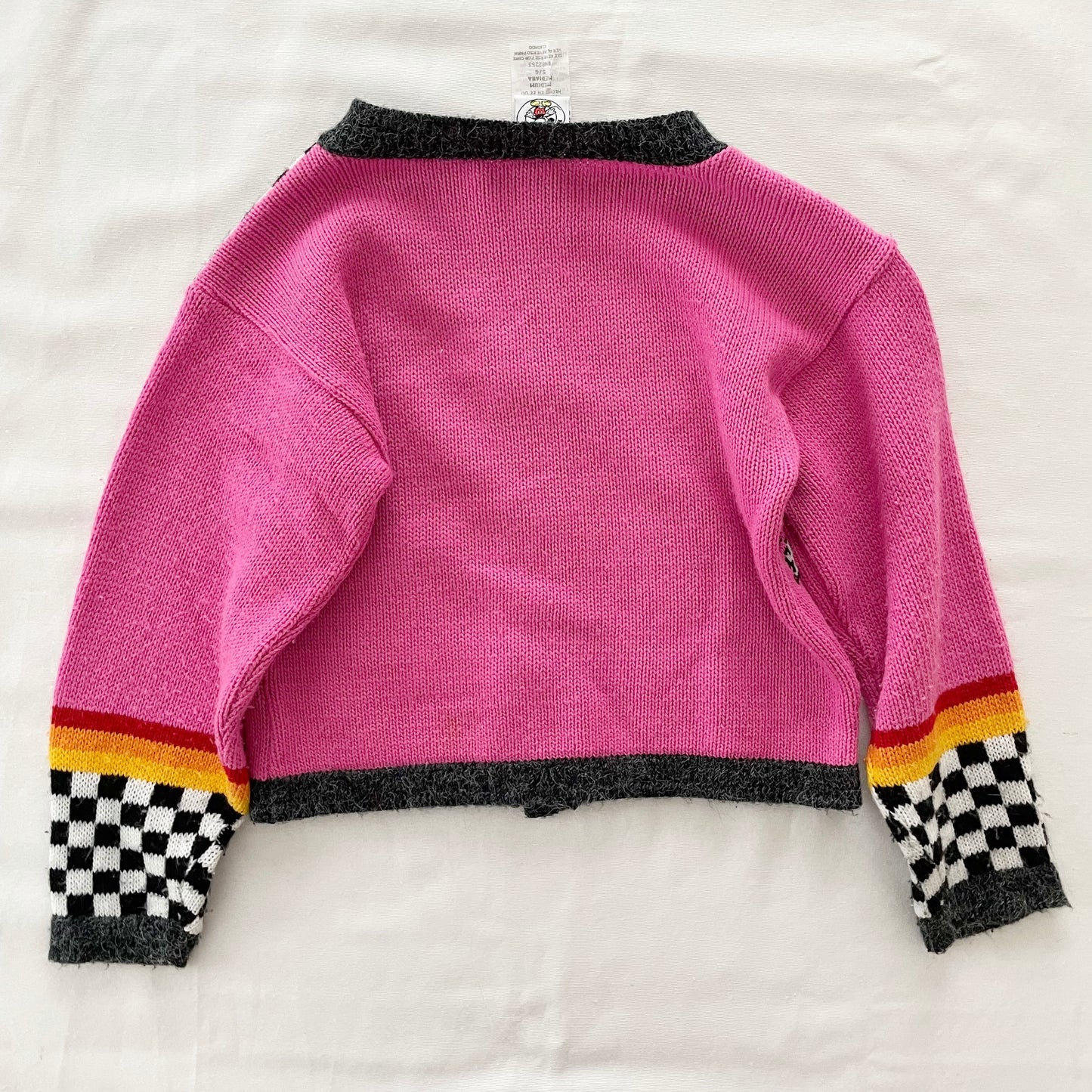 Mickey & Co. Mikey and Minnie Cardigan Sweater - Yellow Clover Vintage Kids Clothes