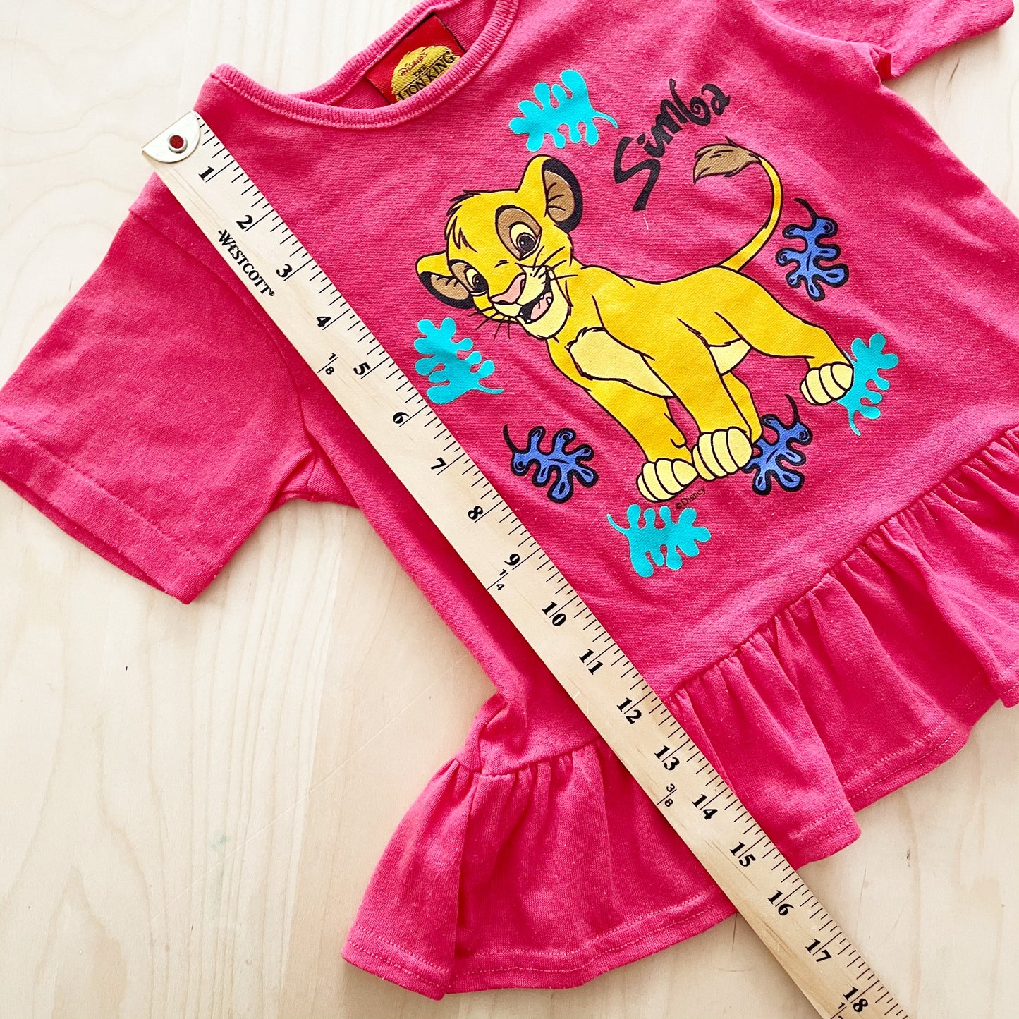 Lion King Simba Peplum Tee - Yellow Clover Vintage Kids Clothes