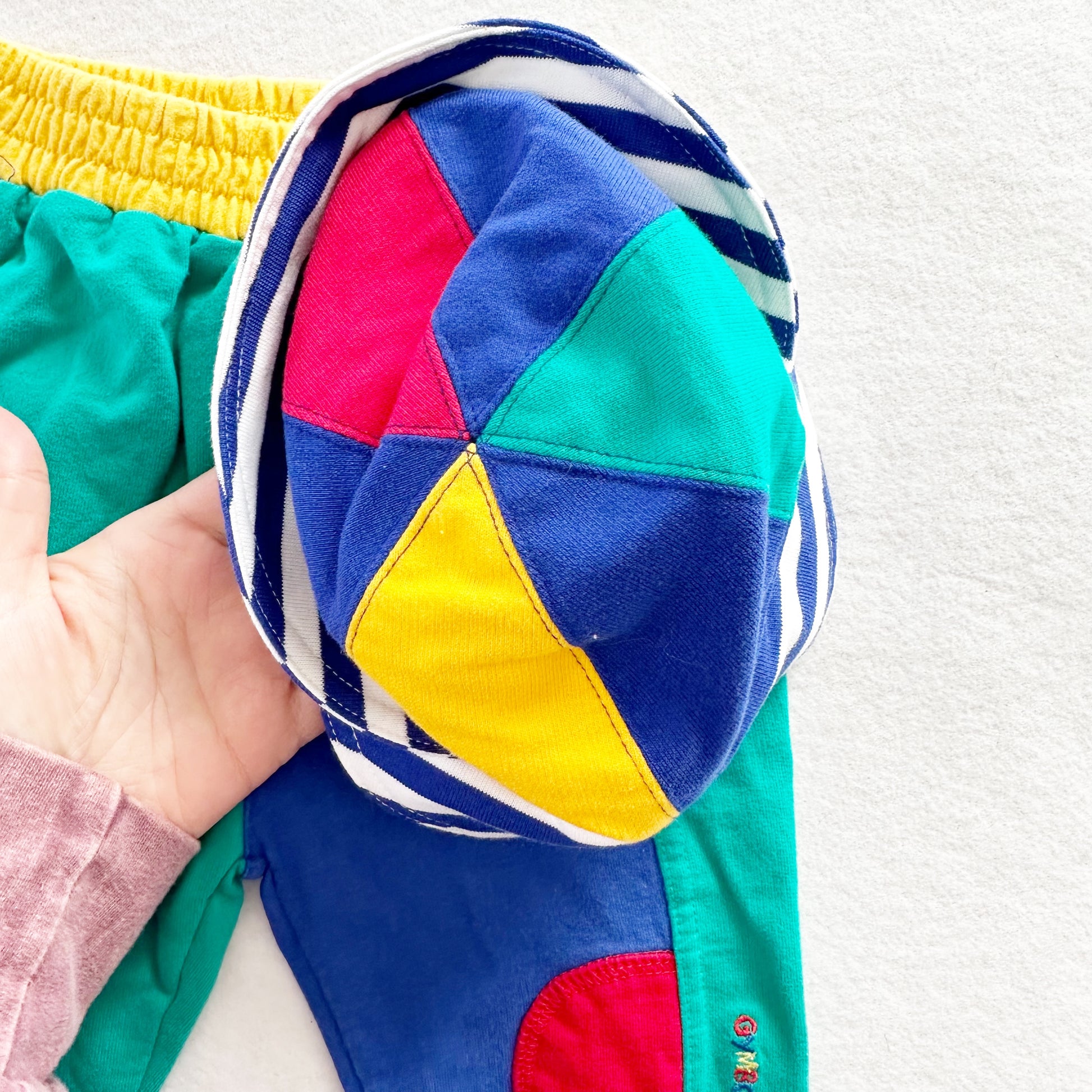 Gymboree Color Block Pants + Hat - Yellow Clover Vintage Kids Clothes
