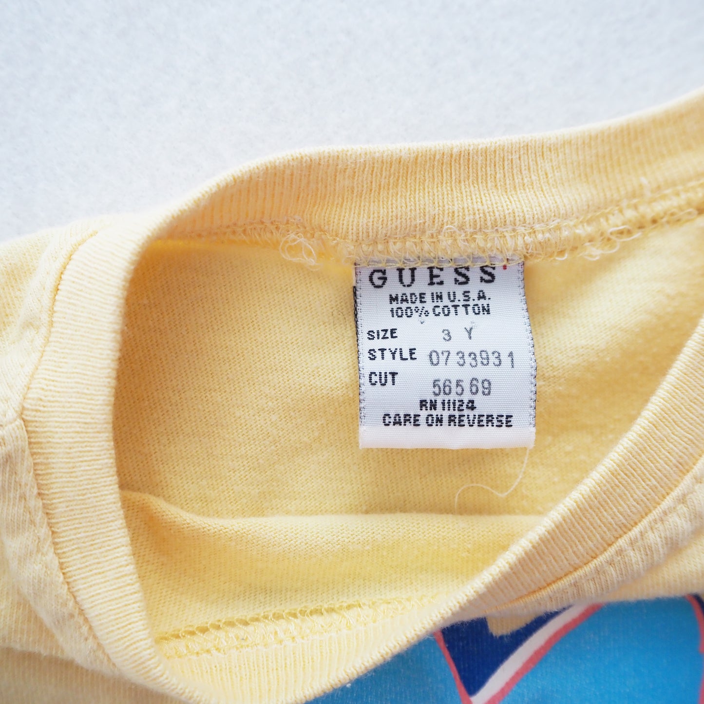 Guess Flower Tee - Yellow Clover Vintage Kids Clothes