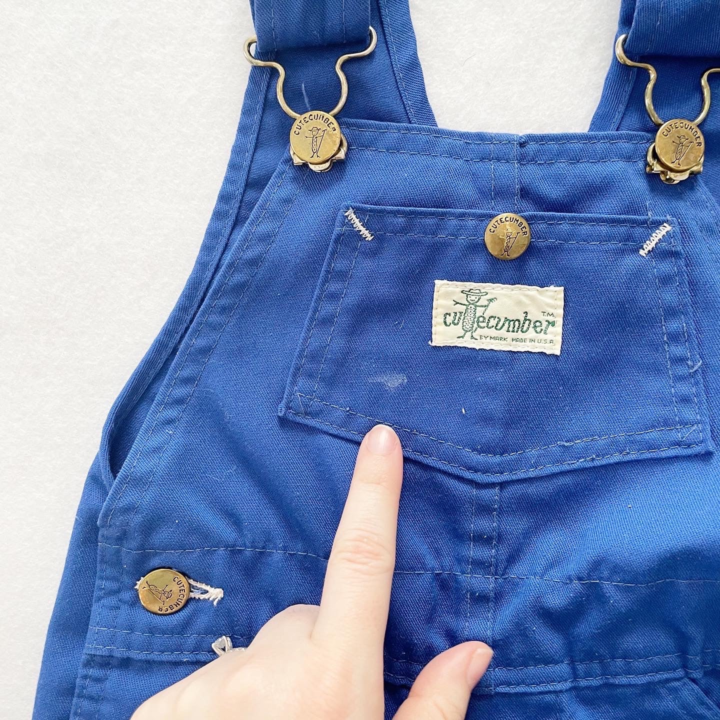 Cutecumber Shortalls - Yellow Clover Vintage Kids Clothes