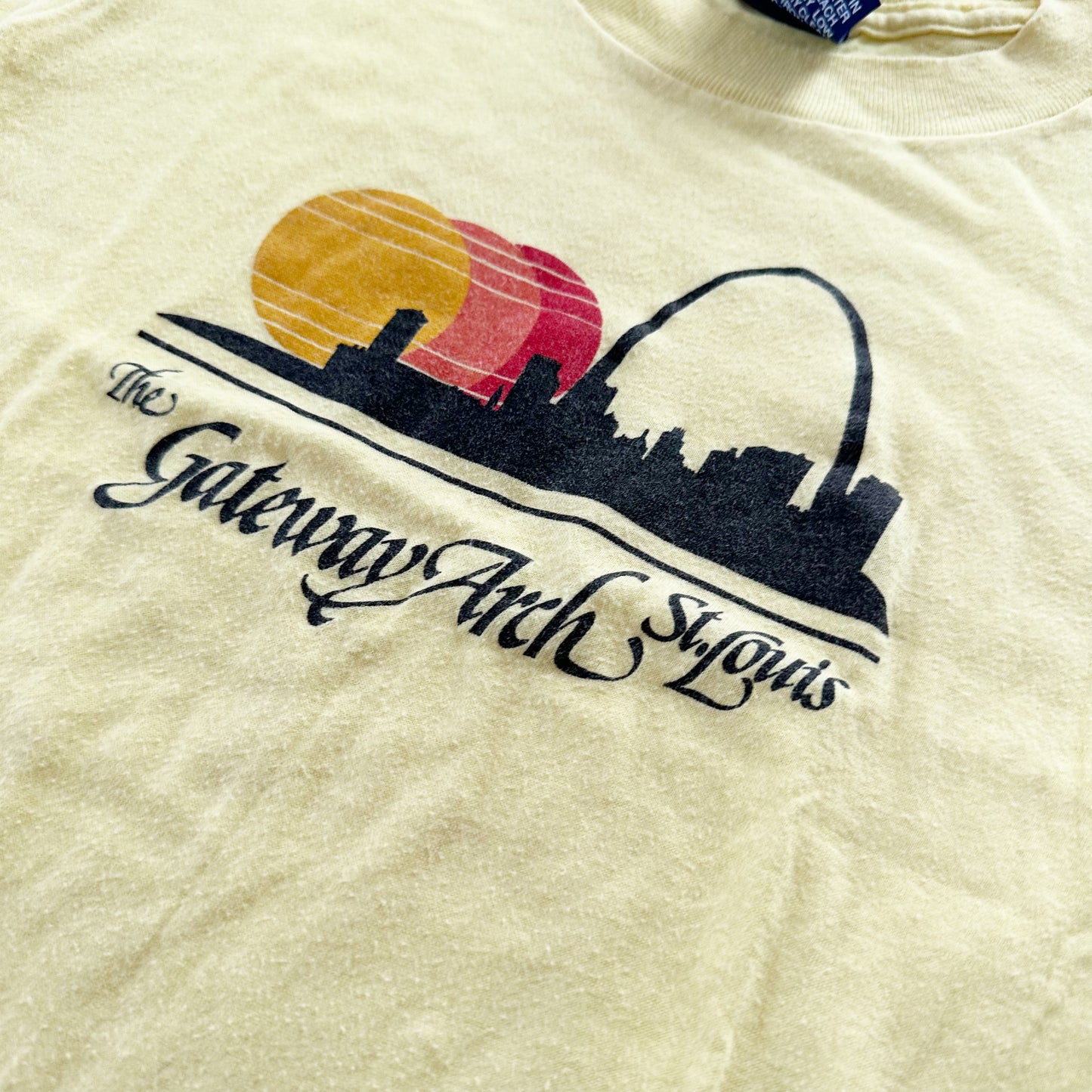 St. Louis Arch Tourist Tee - Yellow Clover Vintage Kids Clothes