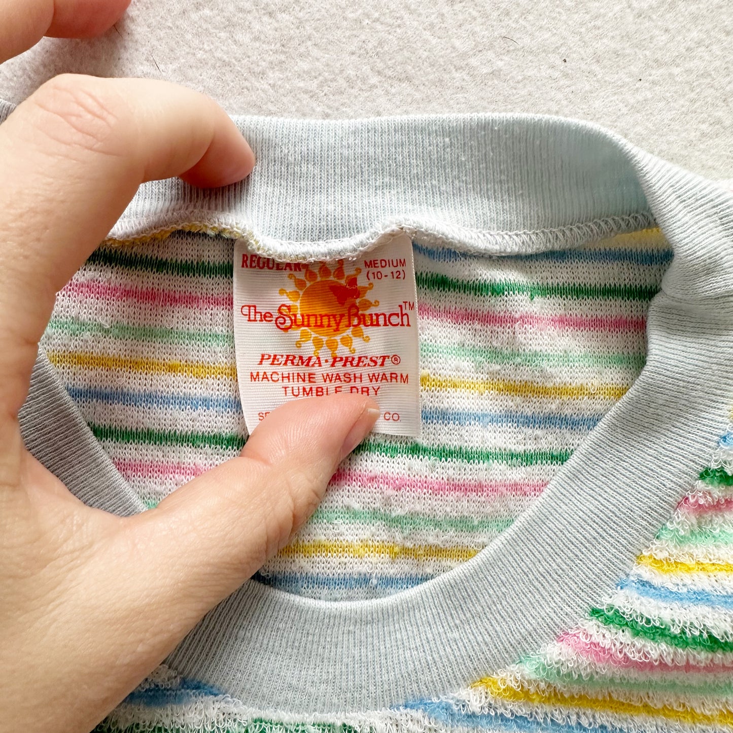 Sears Terry Striped Top - Yellow Clover Vintage Kids Clothes