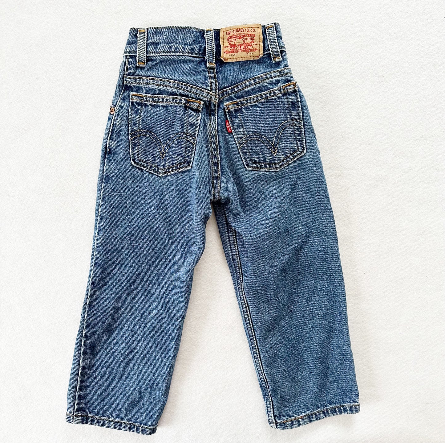 Levi’s 550 Medium Wash Jeans - Yellow Clover Vintage Kids Clothes