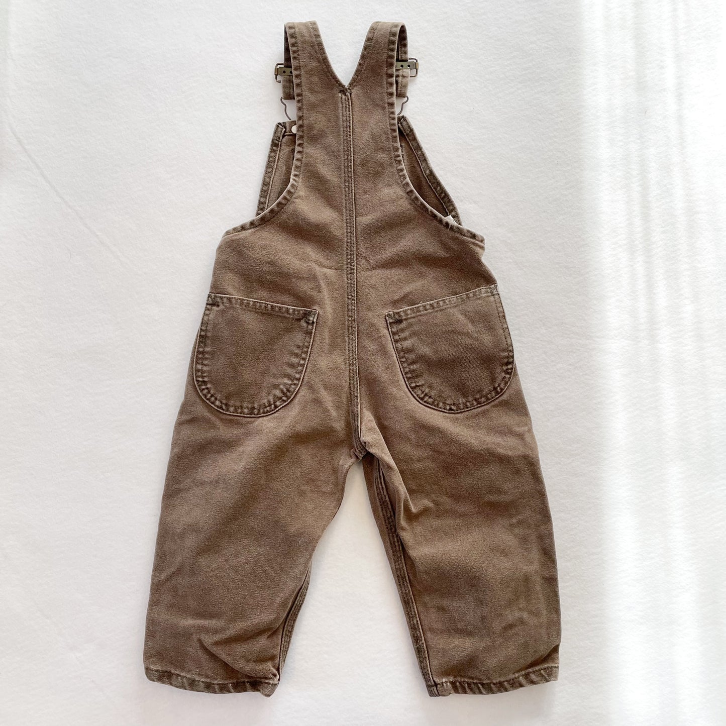 Carhartt Brown Reinforced Knee Overalls • 2T - Yellow Clover Vintage Kids Clothes