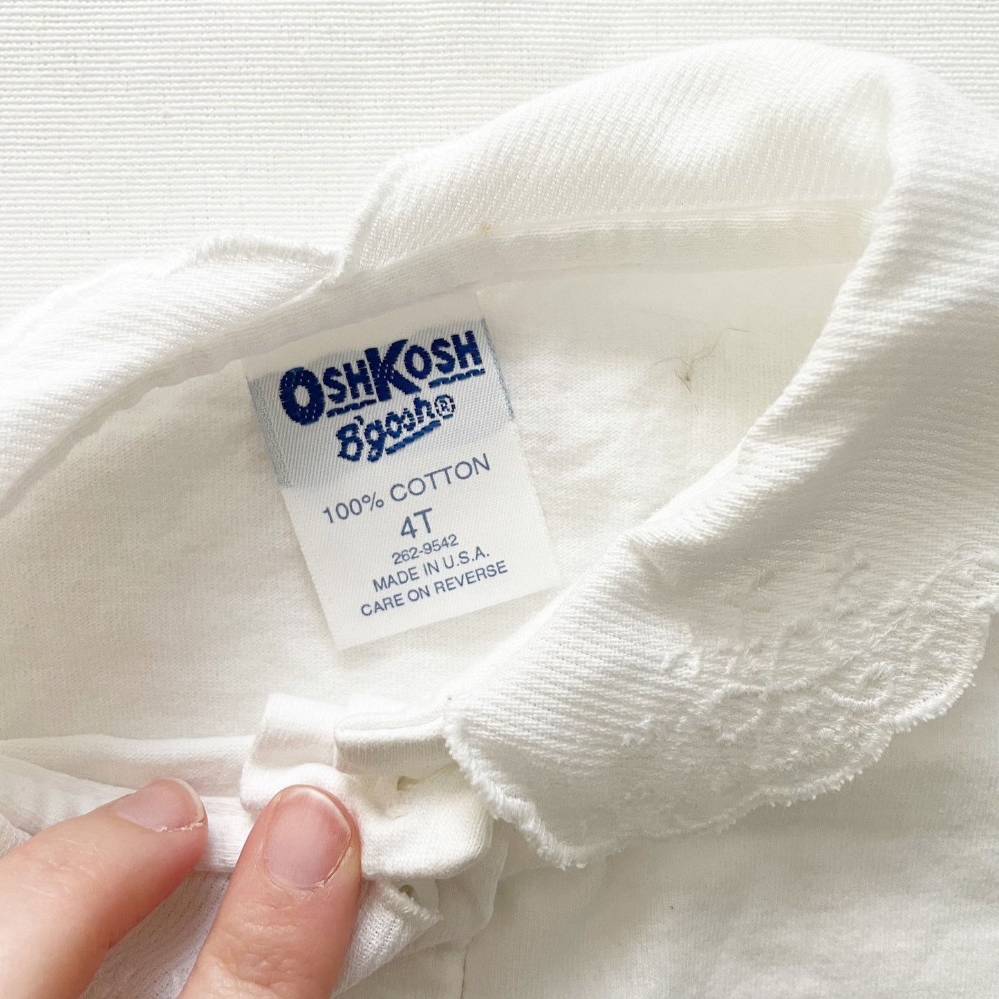 OshKosh Embroidered Collar Layer Top - Yellow Clover Vintage Kids Clothes