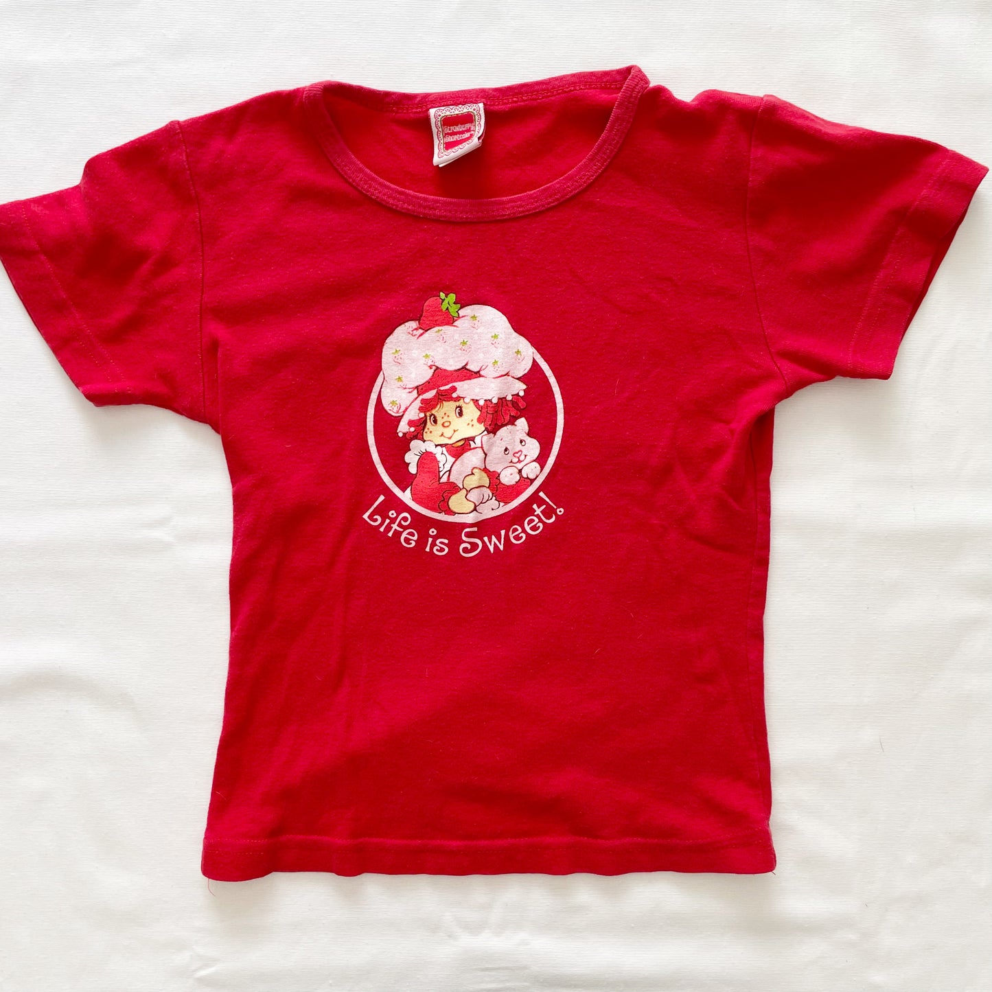 Strawberry Shortcake Graphic Tee - Yellow Clover Vintage Kids Clothes