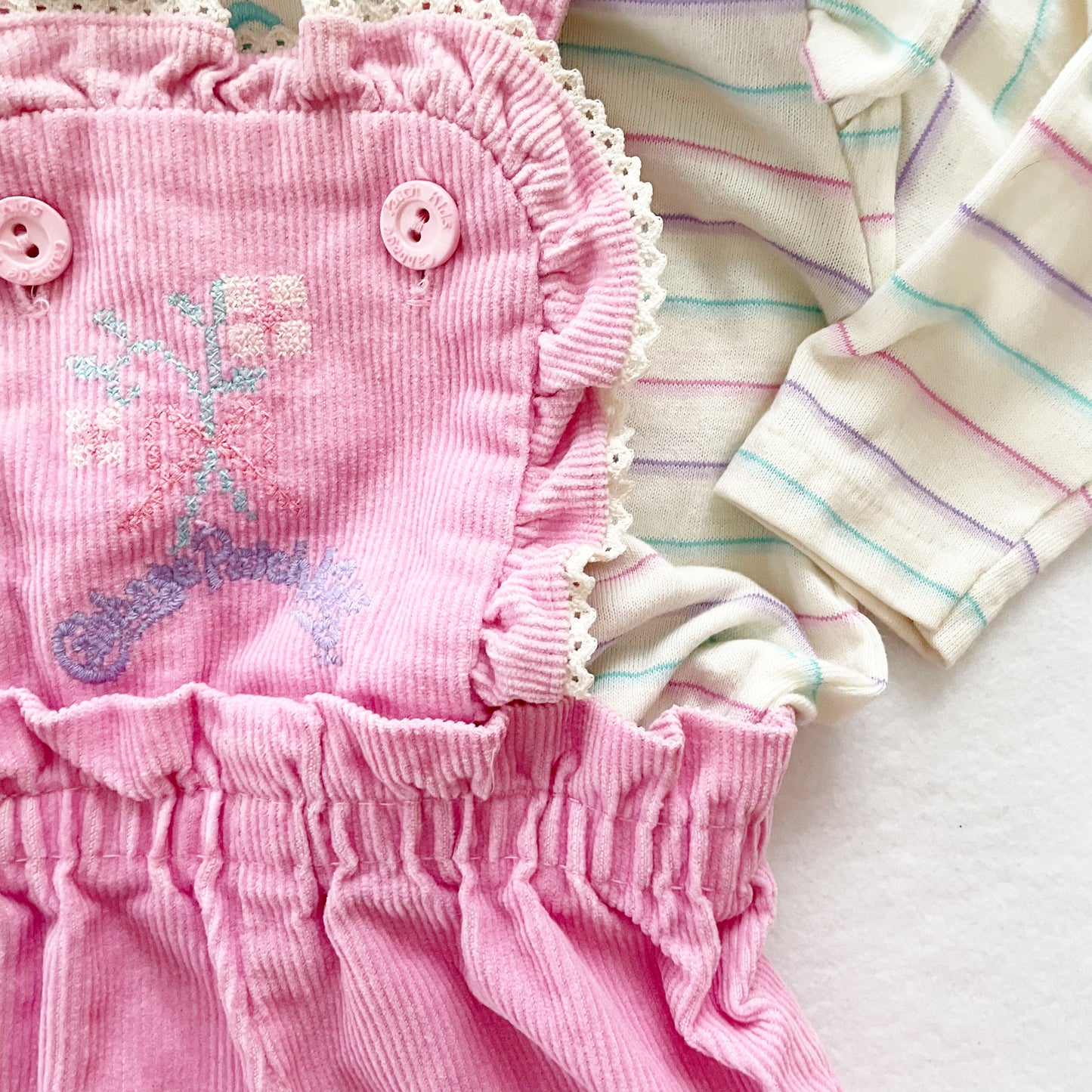 Cabbage Patch Kids Overalls Set - Yellow Clover Vintage Kids Clothes