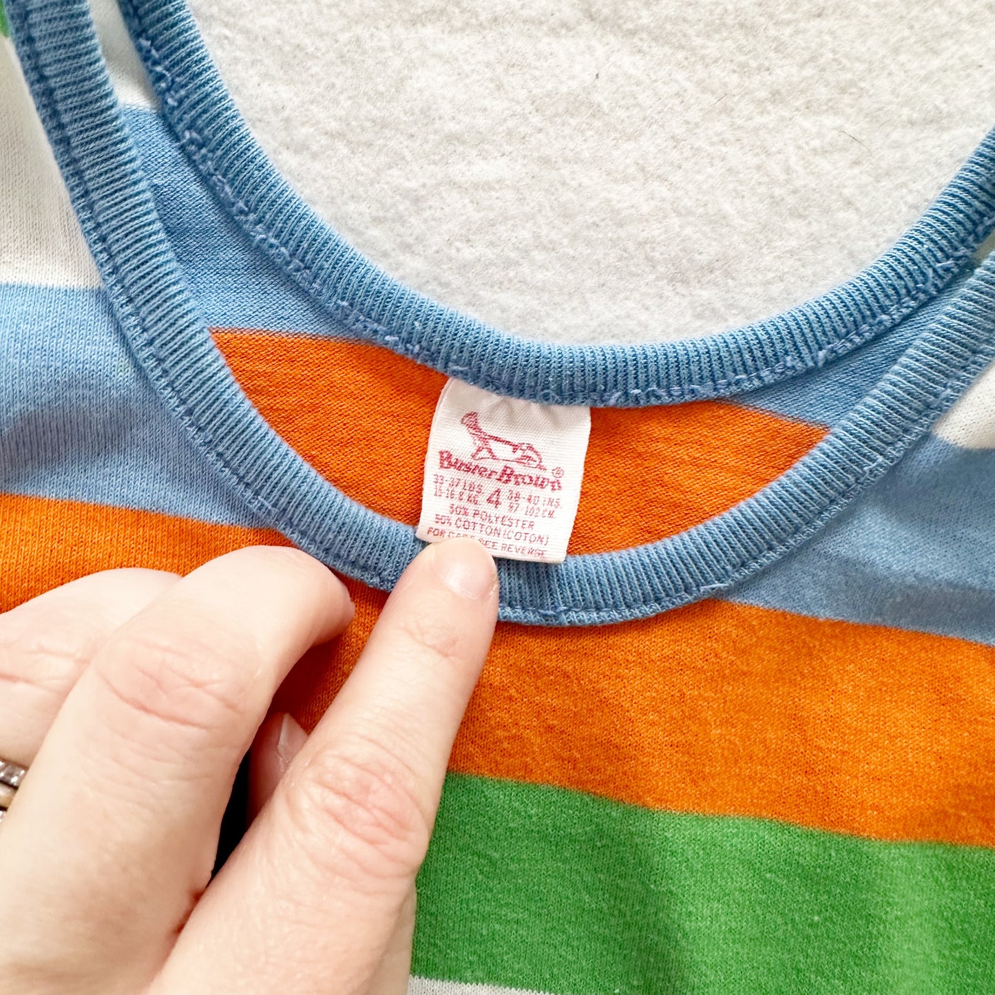 Buster Brown Striped Tank Top - Yellow Clover Vintage Kids Clothes