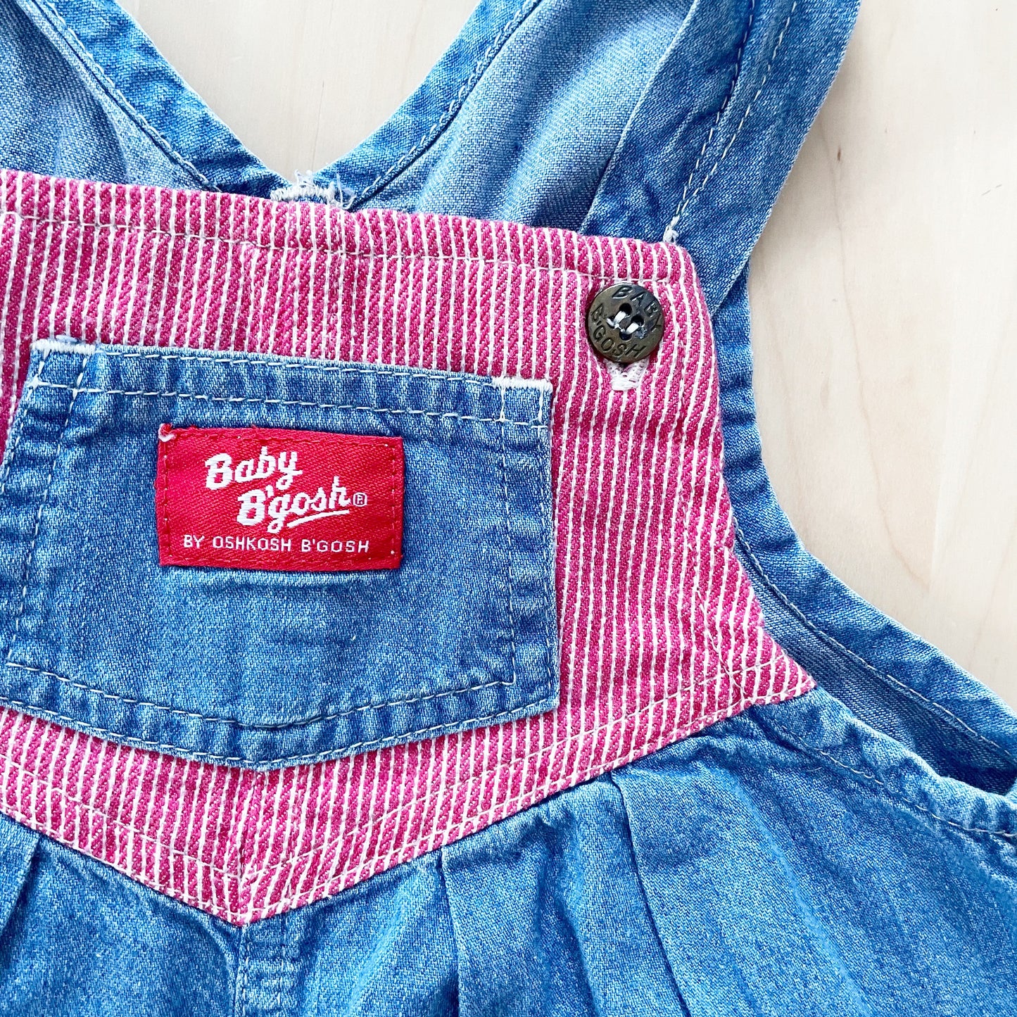 Vintage Baby B’gosh Chambray Bubble Overals - Yellow Clover Vintage Kids Clothes