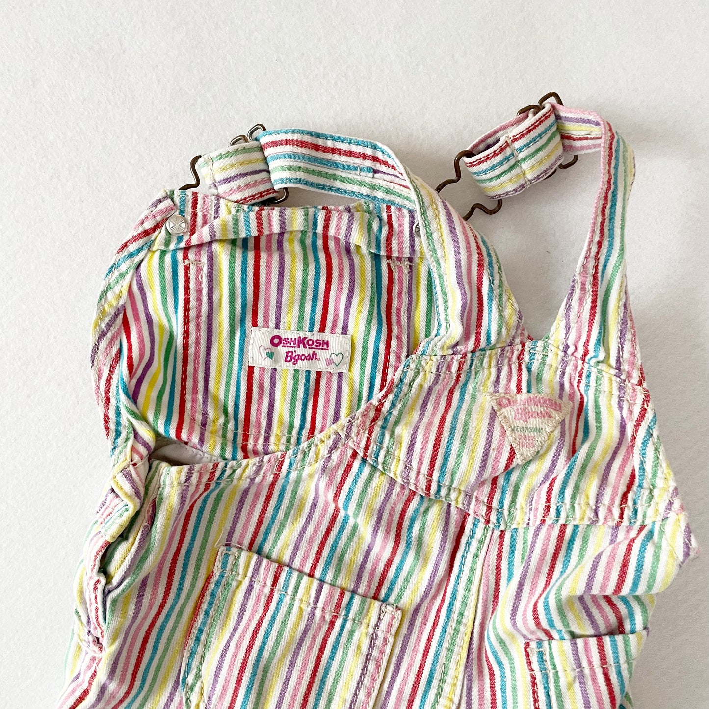 OshKosh Rainbow Striped Shortalls