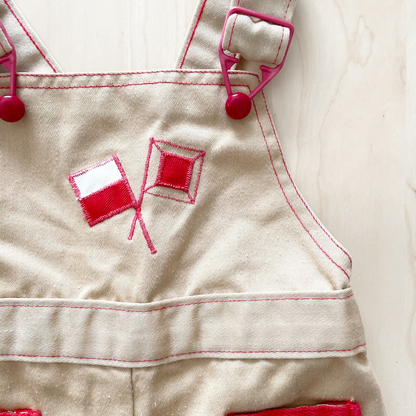 Healthtex Flag Overalls Romper