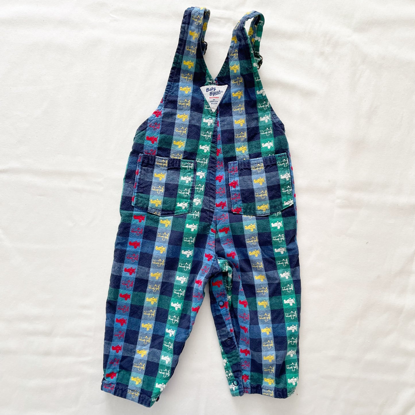 OshKosh Gingham Airplane Woven Overalls