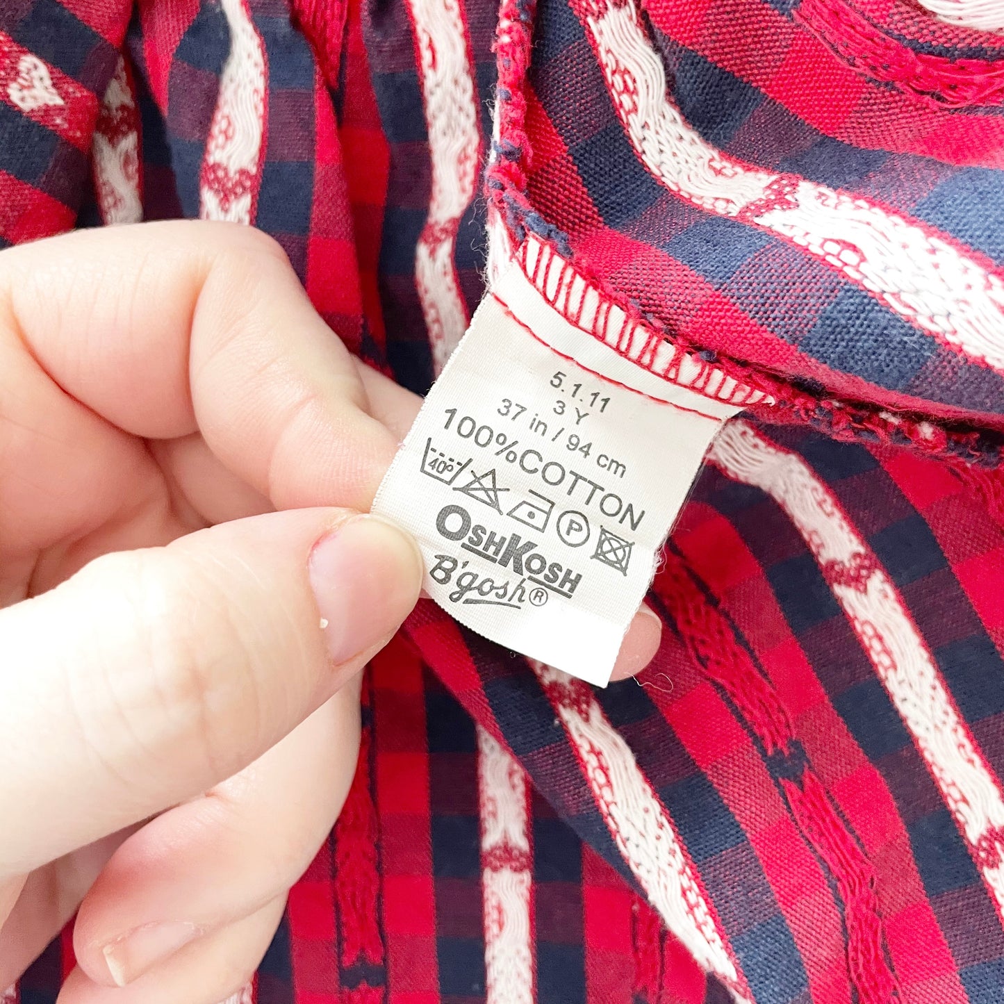 OshKosh Heart Woven Dress - Yellow Clover Vintage Kids Clothes