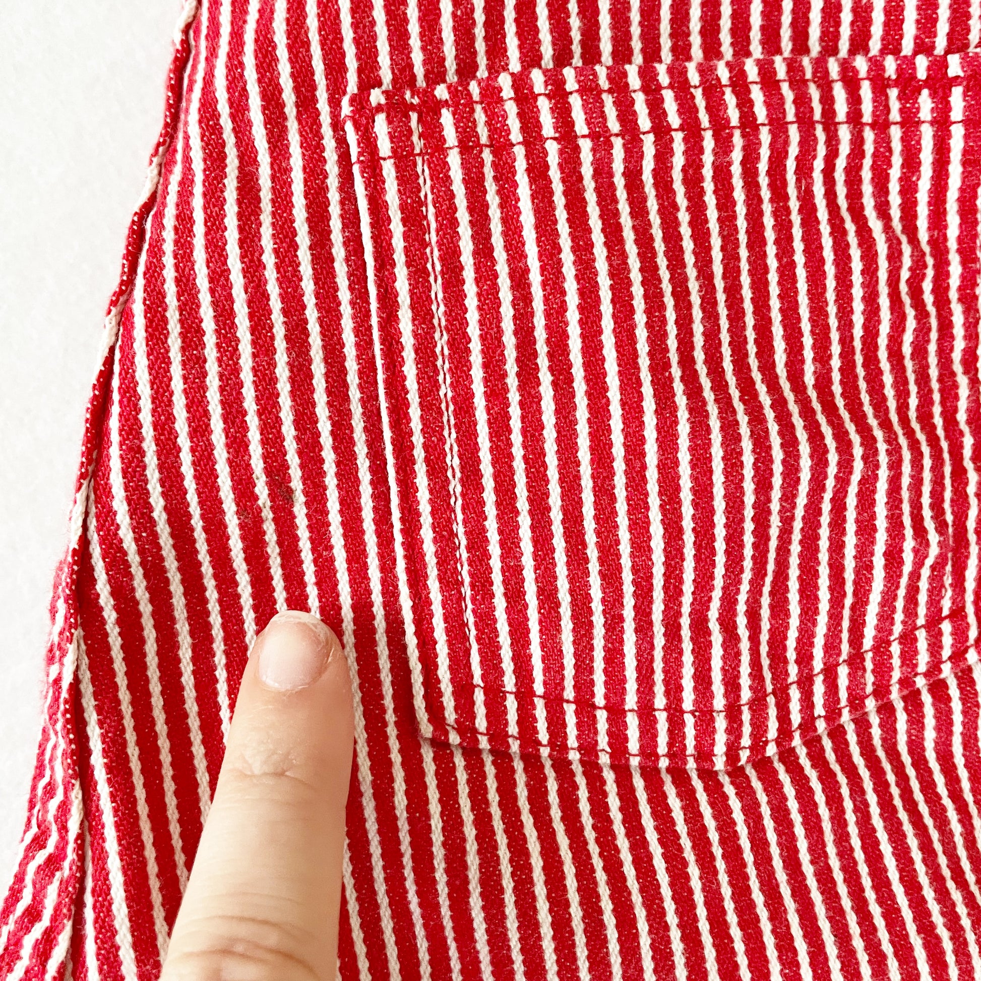 OshKosh Hickory Striped Shortalls - Yellow Clover Vintage Kids Clothes