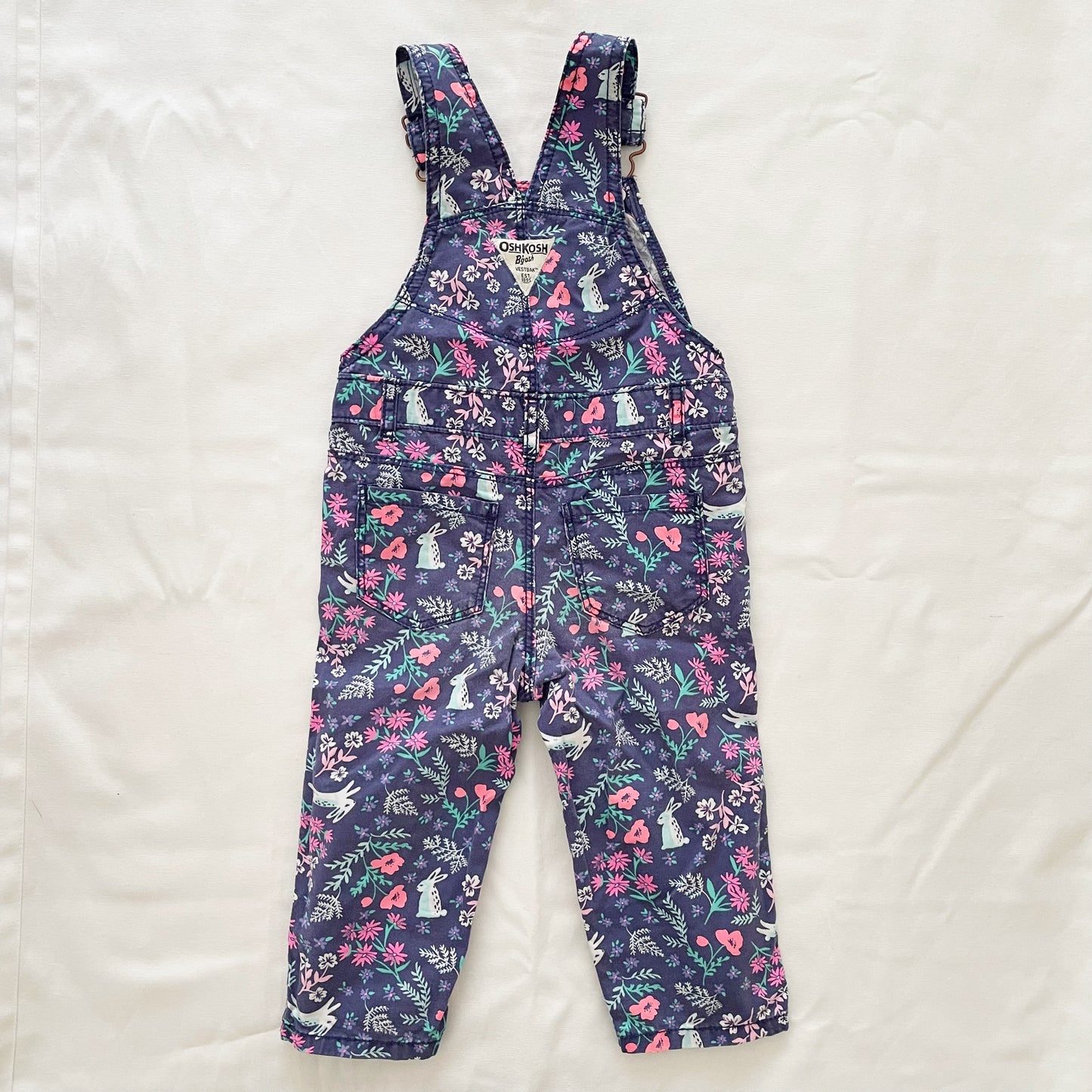 OshKosh Bunny Floral Overalls