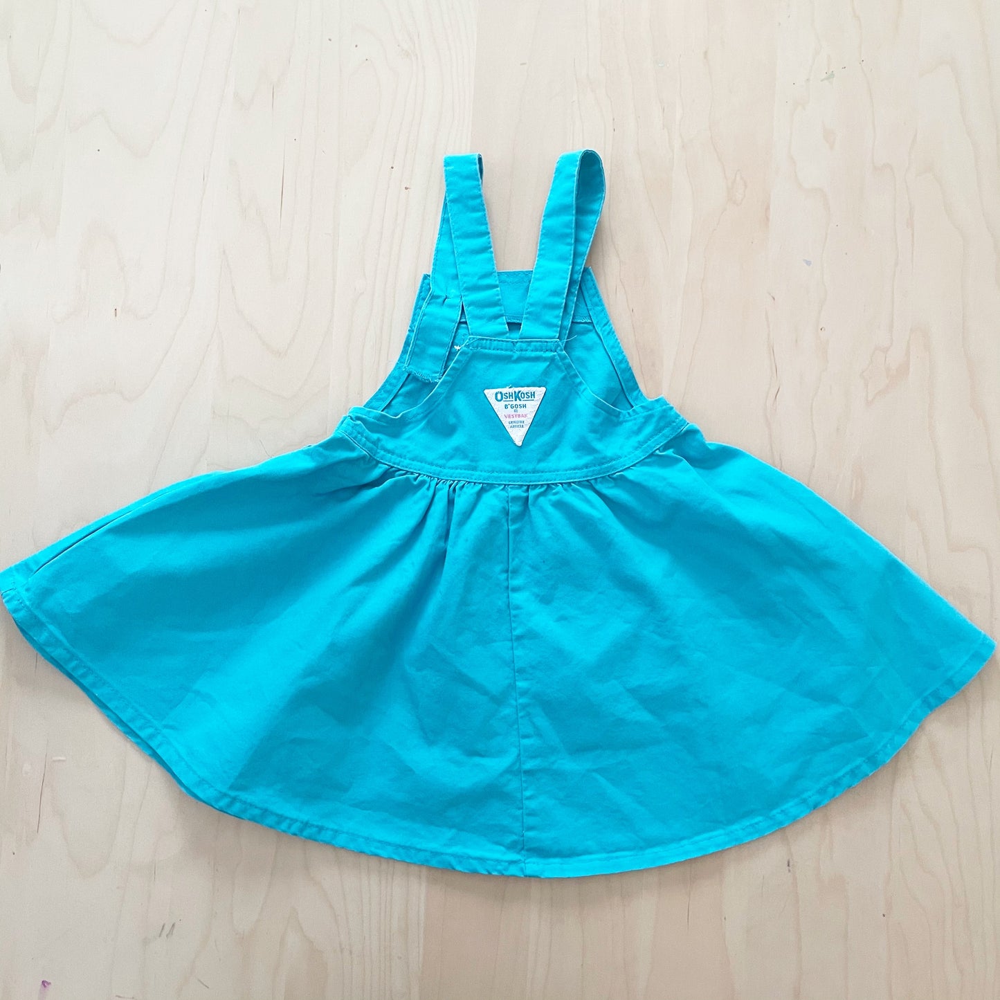 Vintage OshKosh Turquoise Skirtall - Yellow Clover Vintage Kids Clothes
