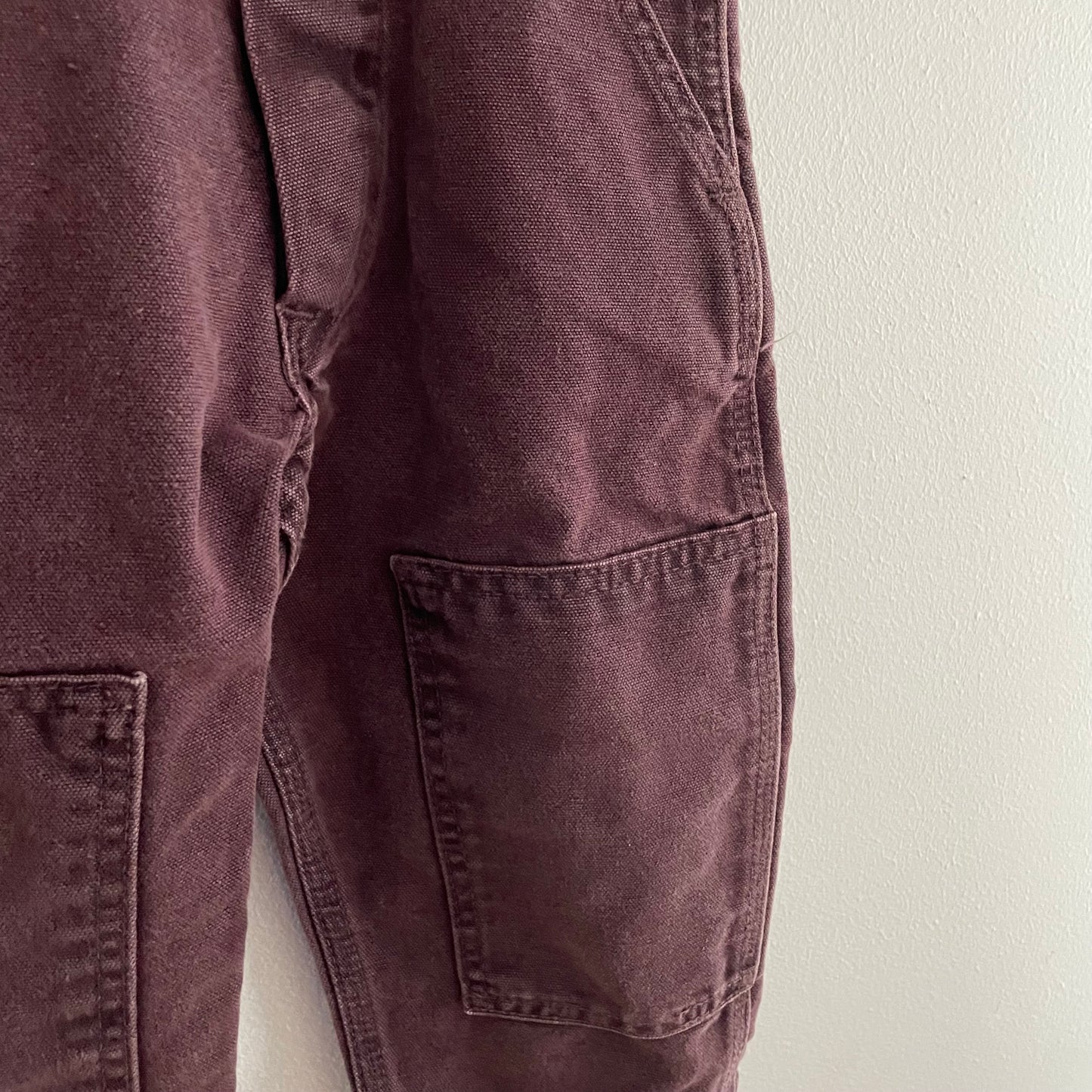 Carhartt Maroon Overalls • 2T - Yellow Clover Vintage Kids Clothes
