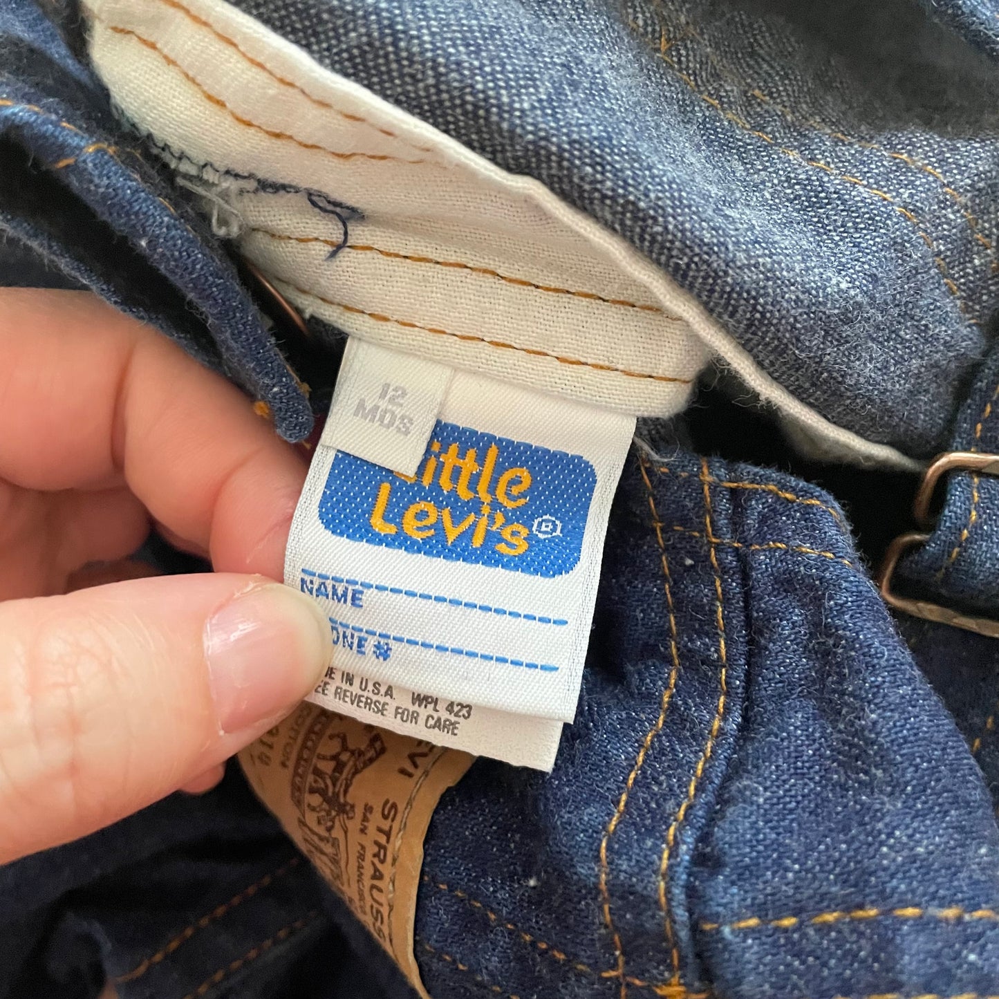 Levi’s Orange Tab Overalls - Yellow Clover Vintage Kids Clothes