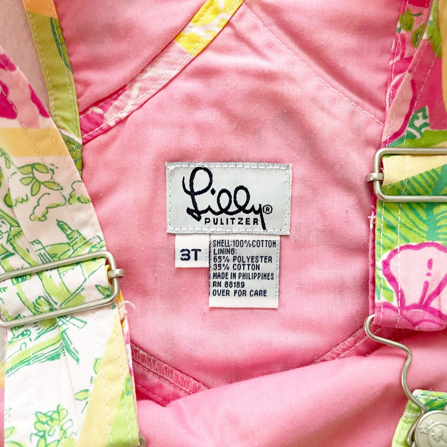 Lilly Pulitzer Shortalls - Yellow Clover Vintage Kids Clothes