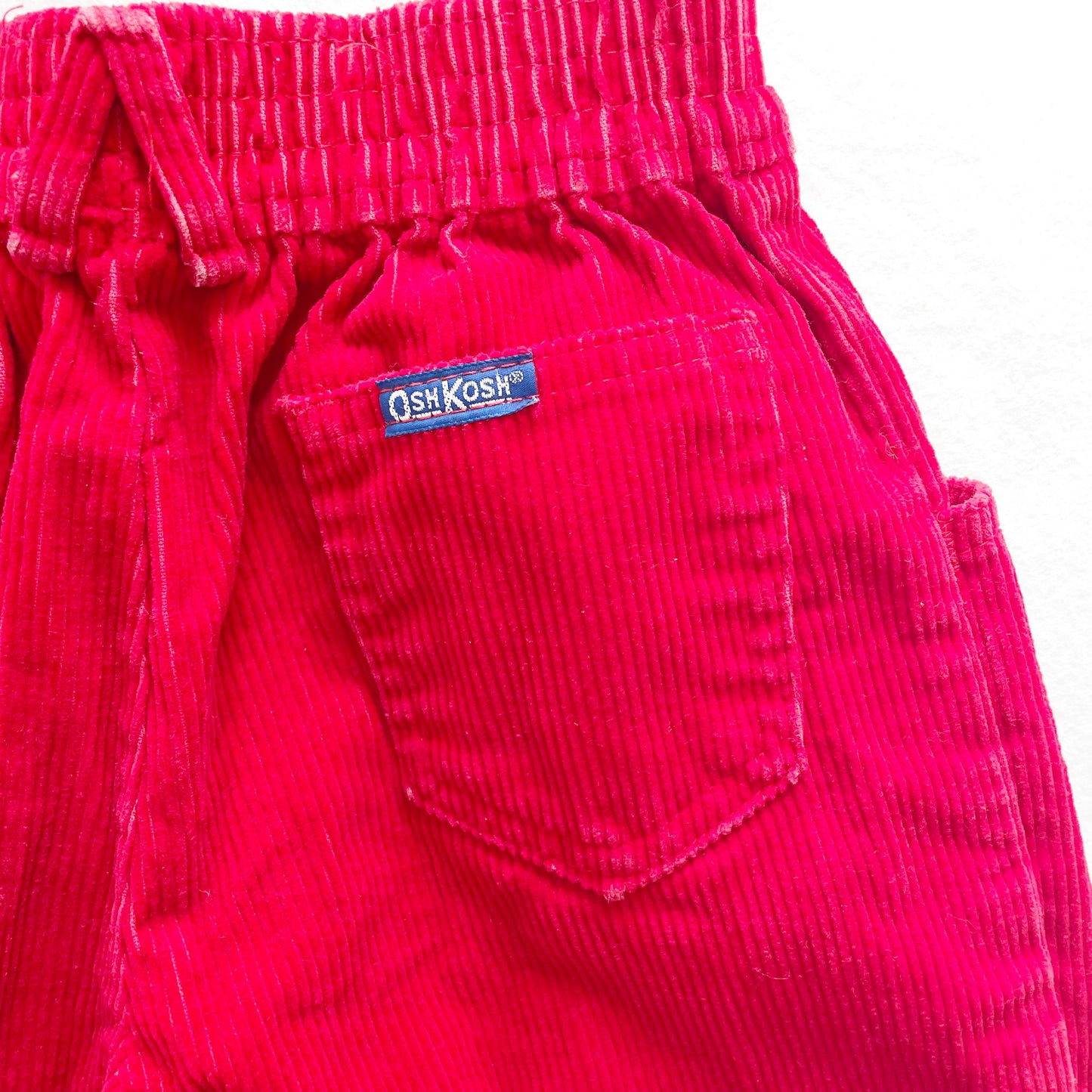 OshKosh Red Cord Joggers - Yellow Clover Vintage Kids Clothes