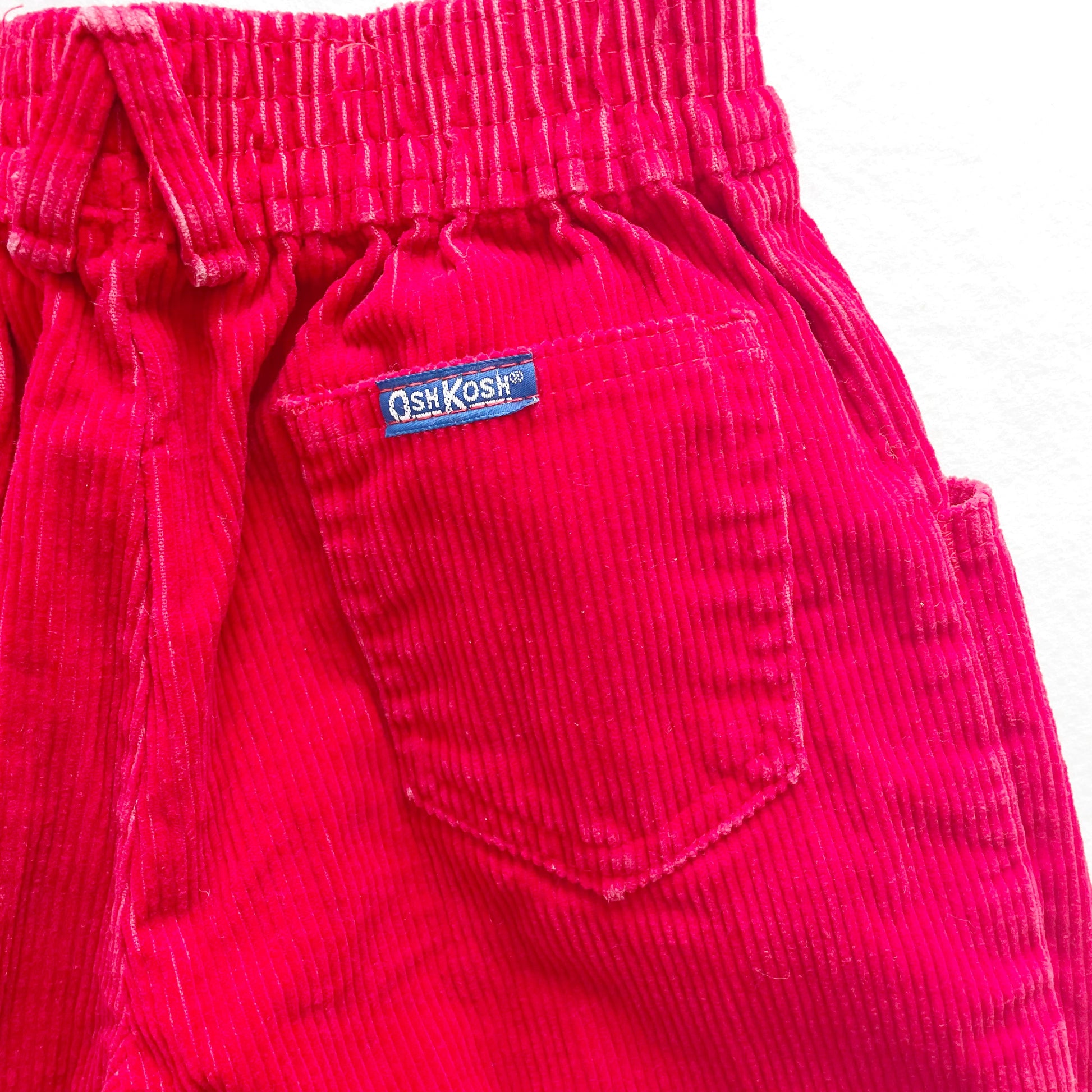 OshKosh Red Cord Joggers - Yellow Clover Vintage Kids Clothes