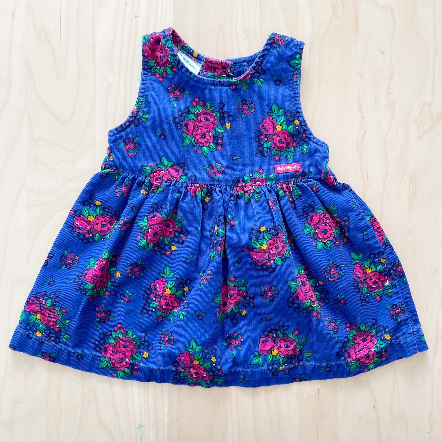OshKosh Blue Floral Fine Cord Dress