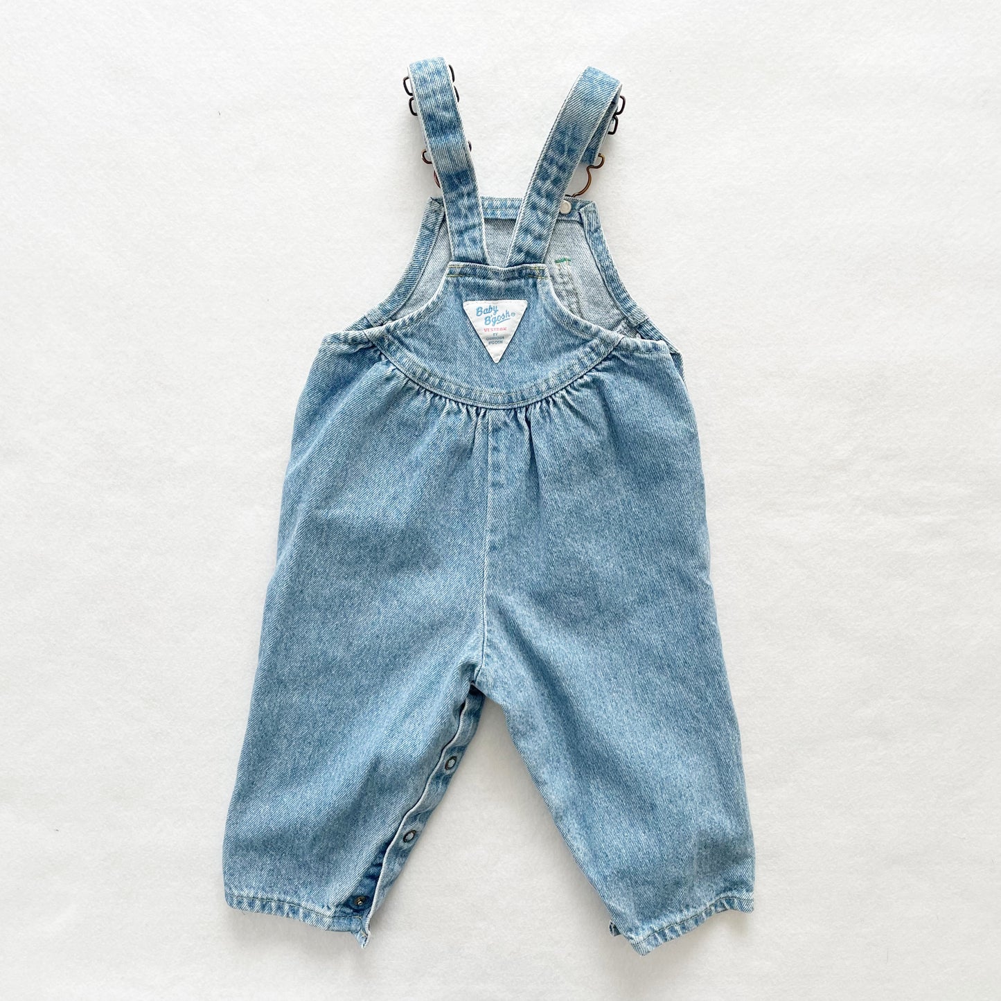 Baby B’gosh Denim Scoop Cut Overalls - Yellow Clover Vintage Kids Clothes