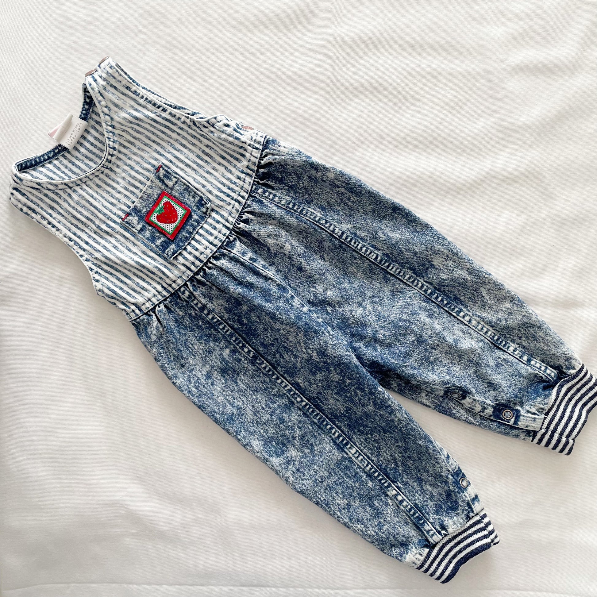 Vintage Levi’s Acid Wash Strawberry Patch Baby Romper
