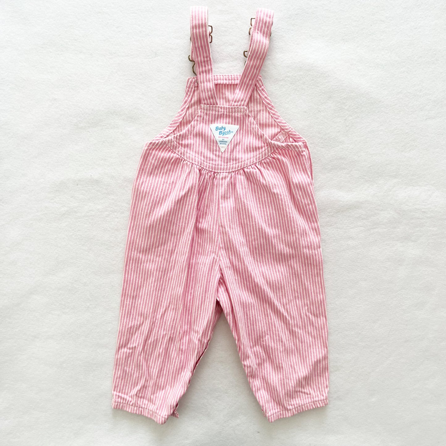Baby B’gosh Pink Hickory Overalls - Yellow Clover Vintage Kids Clothes