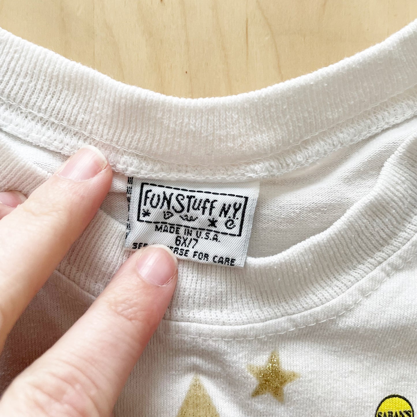 Power Rangers Kimberly Glitter Star Tee - Yellow Clover Vintage Kids Clothes