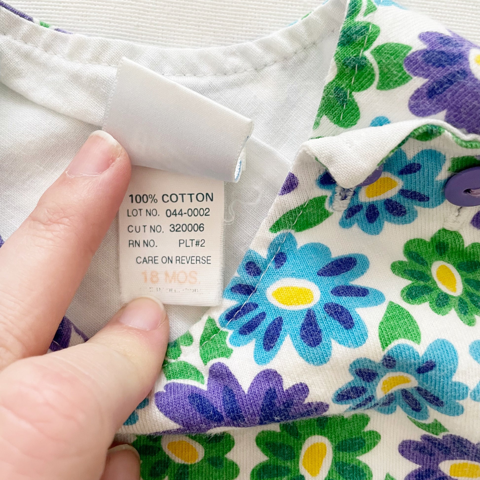 Baby B’gosh Daisy Floral Skirted Bubble Romper - Yellow Clover Vintage Kids Clothes