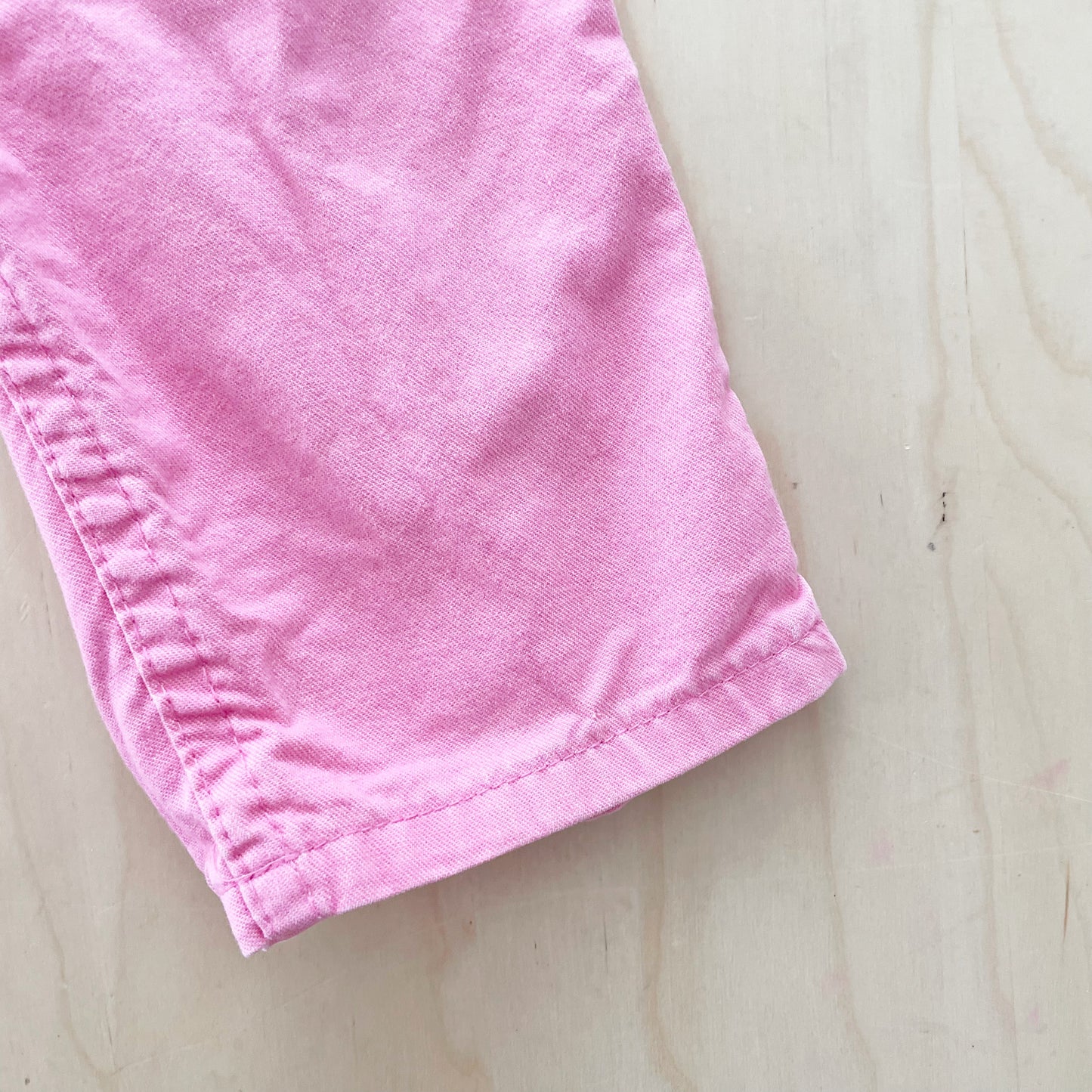 OshKosh Bubble Gum Pink Overalls - Yellow Clover Vintage Kids Clothes