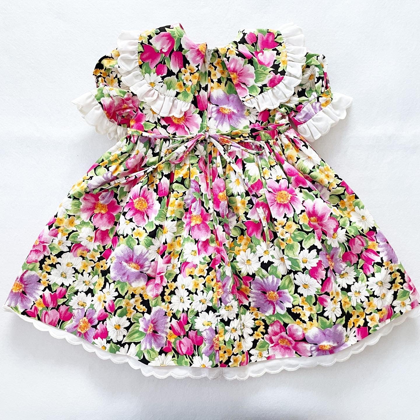Sylvia Whyte Spring Floral Dress - Yellow Clover Vintage Kids Clothes