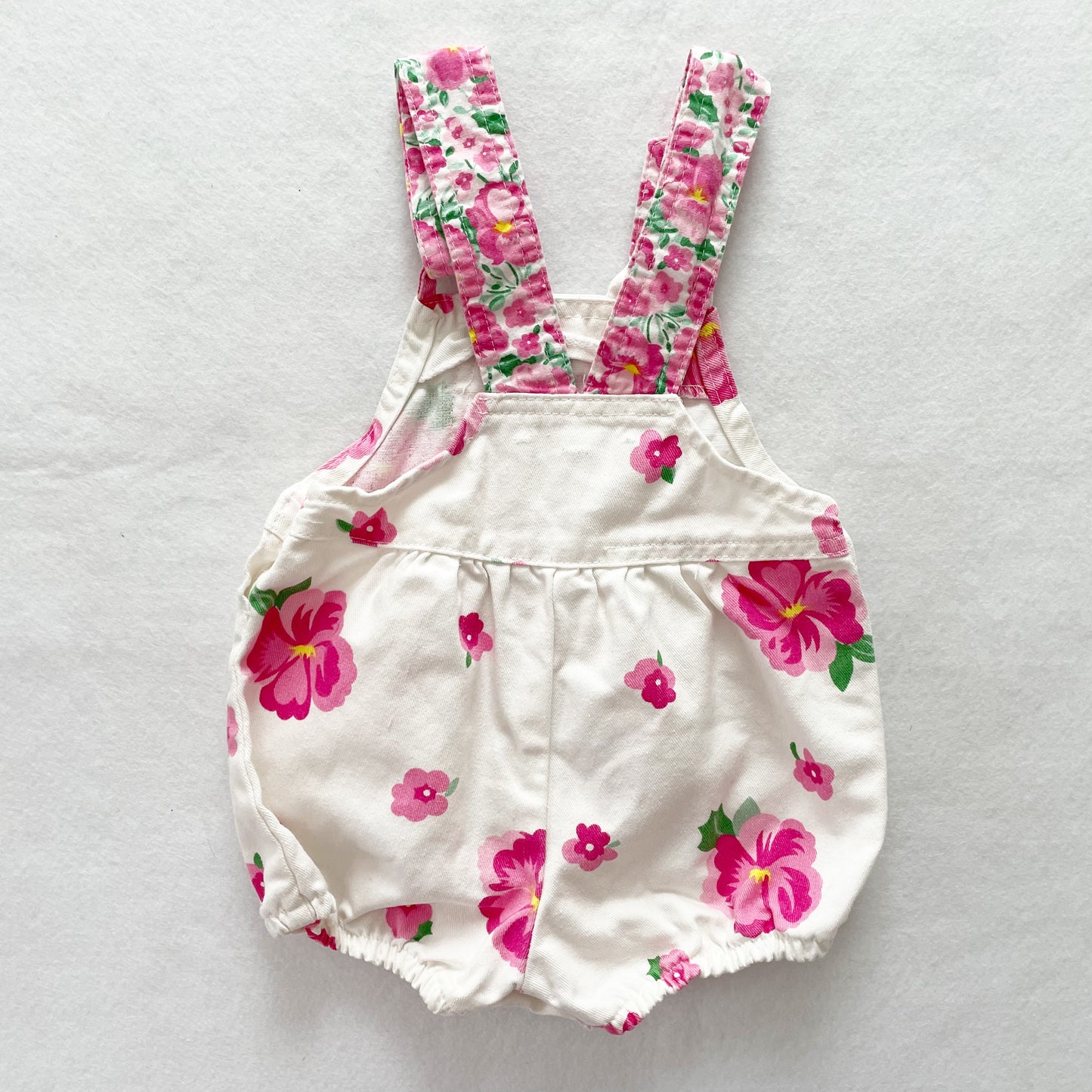 OshKosh Hibiscus Floral Bubble - Yellow Clover Vintage Kids Clothes