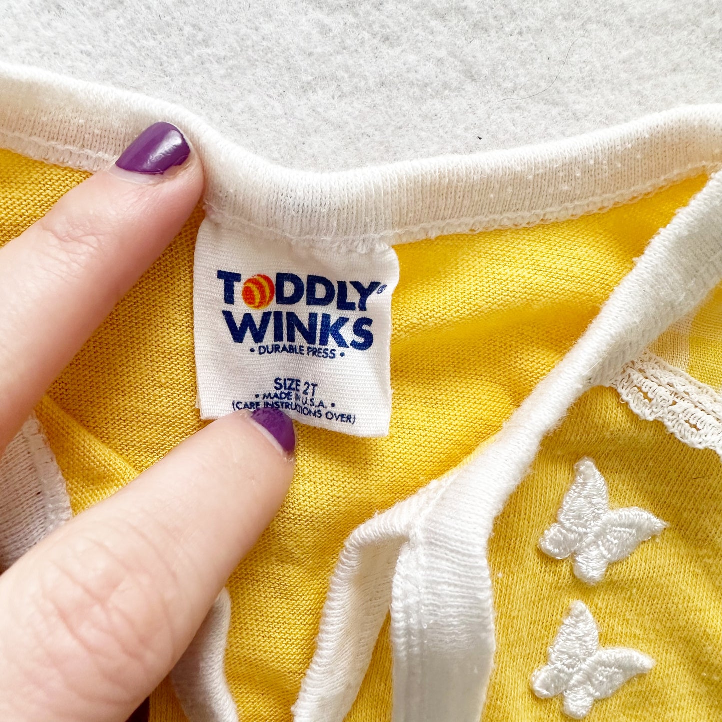 Toddly Winks Butterfly Gingham Tank