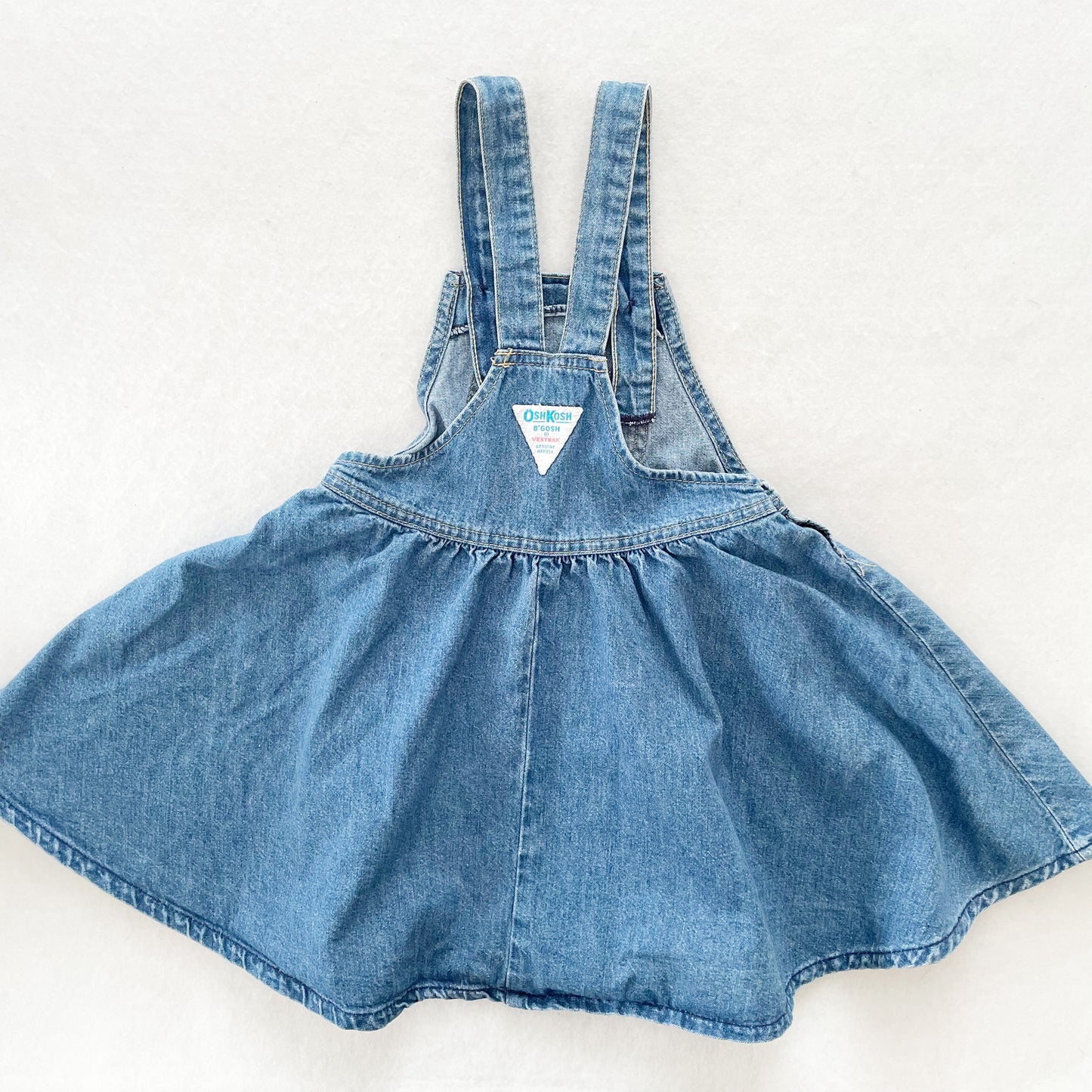 OshKosh Denim Skirtall - Yellow Clover Vintage Kids Clothes