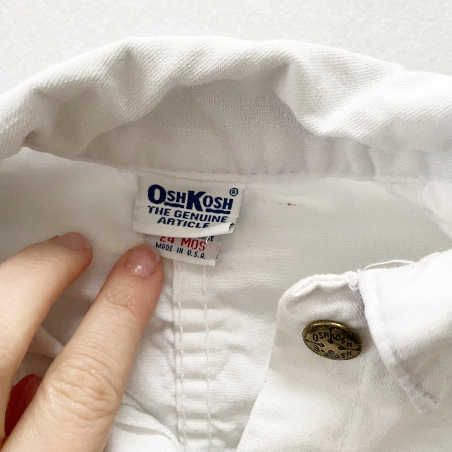 OshKosh White Jacket with Plaid Accents