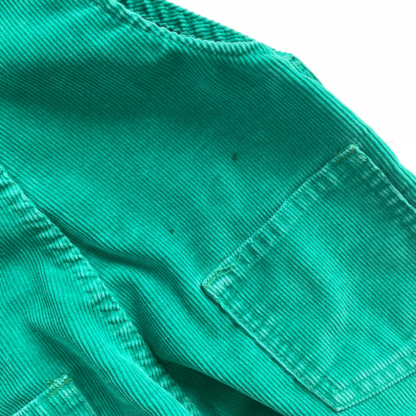 OshKosh Emerald Green Cord Overalls - Yellow Clover Vintage Kids Clothes